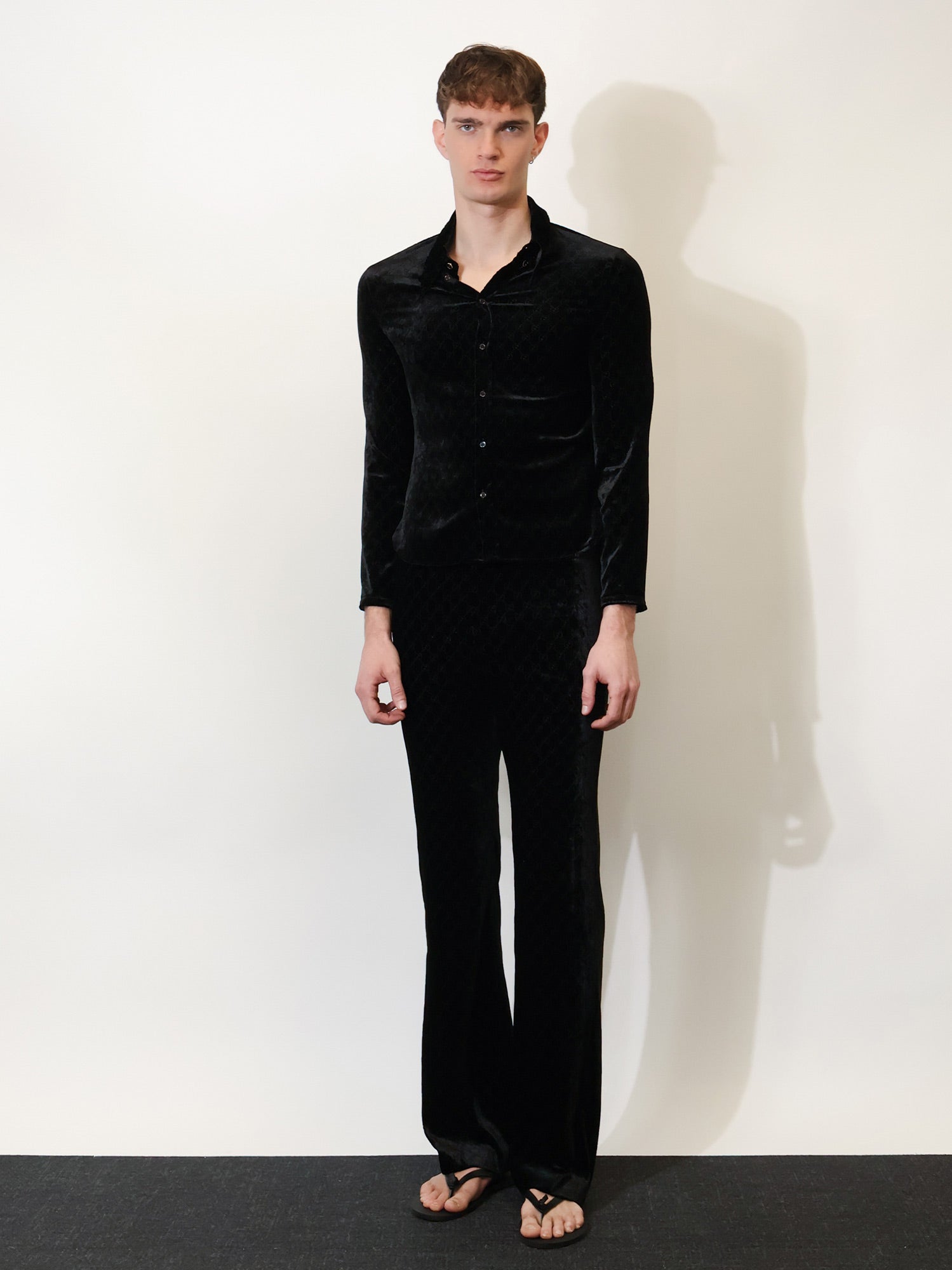 Gucci Gg Stretch Devoré Velvet Trousers