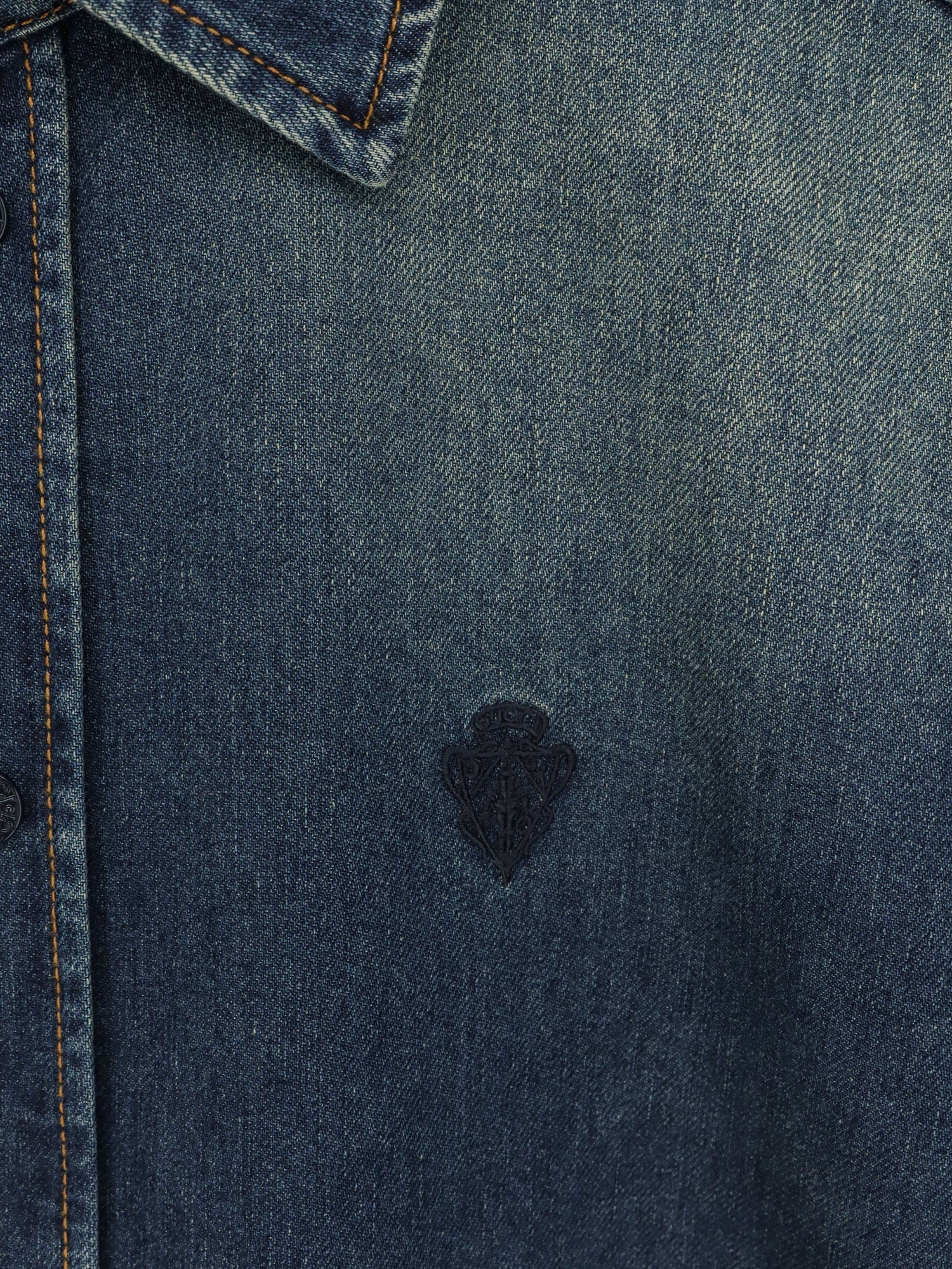 Gucci Certified Washed Cotton Denim Shirt