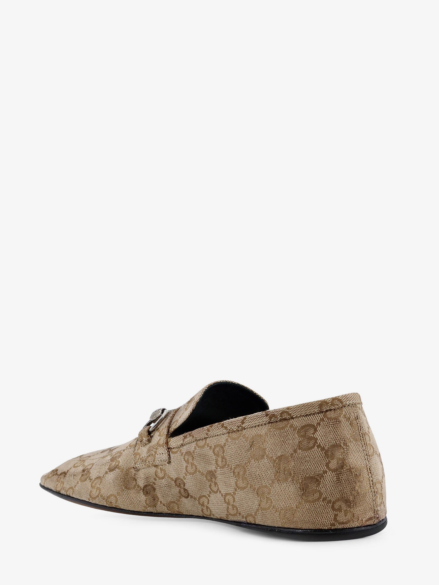 Gucci Vintage-effect Gg Fabric Loafers