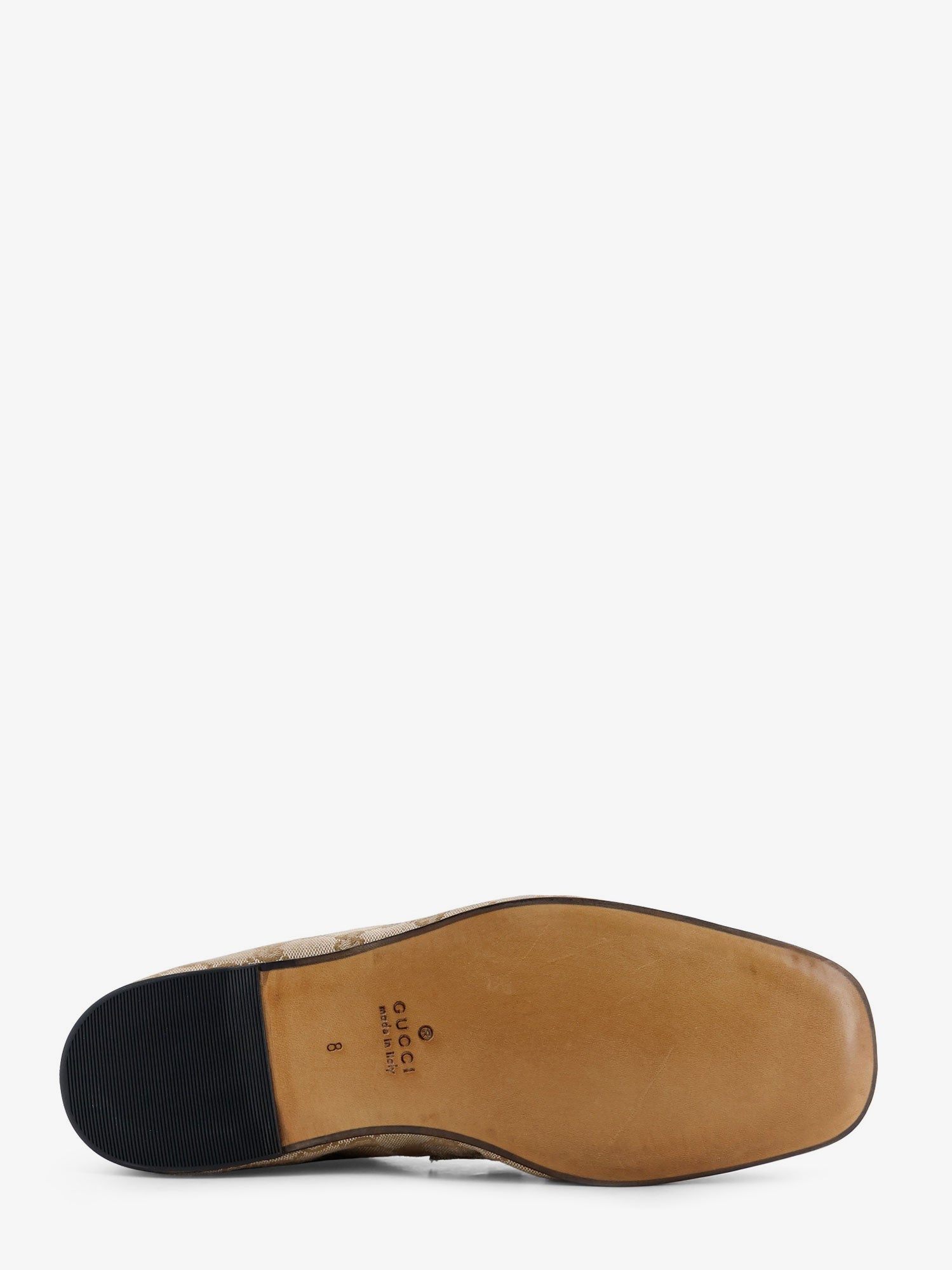 Gucci Vintage-effect Gg Fabric Loafers