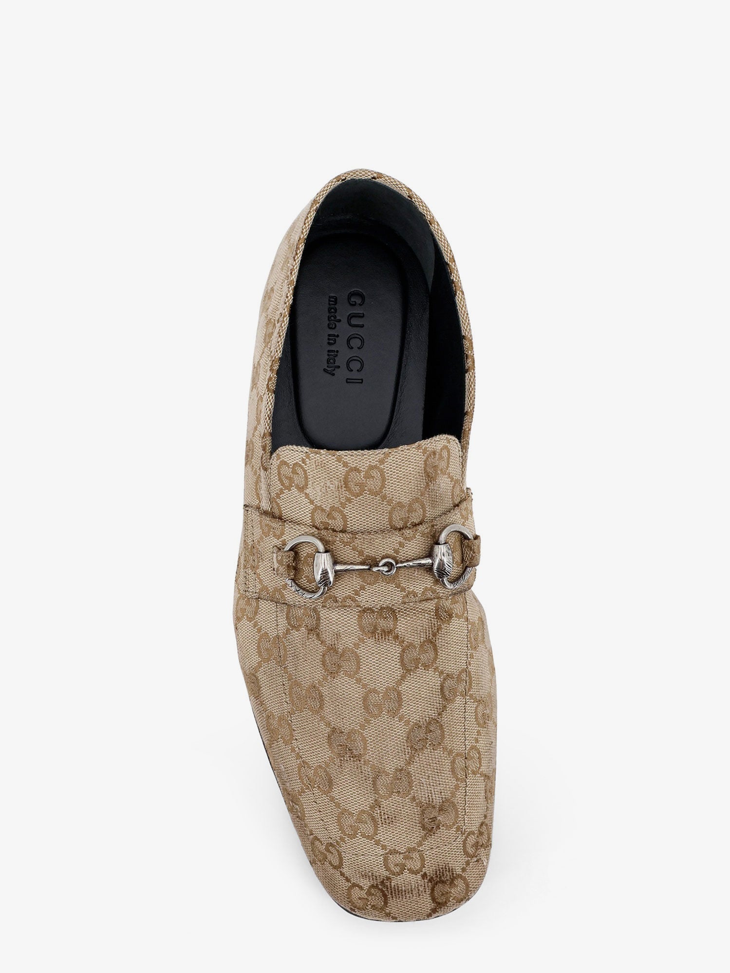 Gucci Vintage-effect Gg Fabric Loafers
