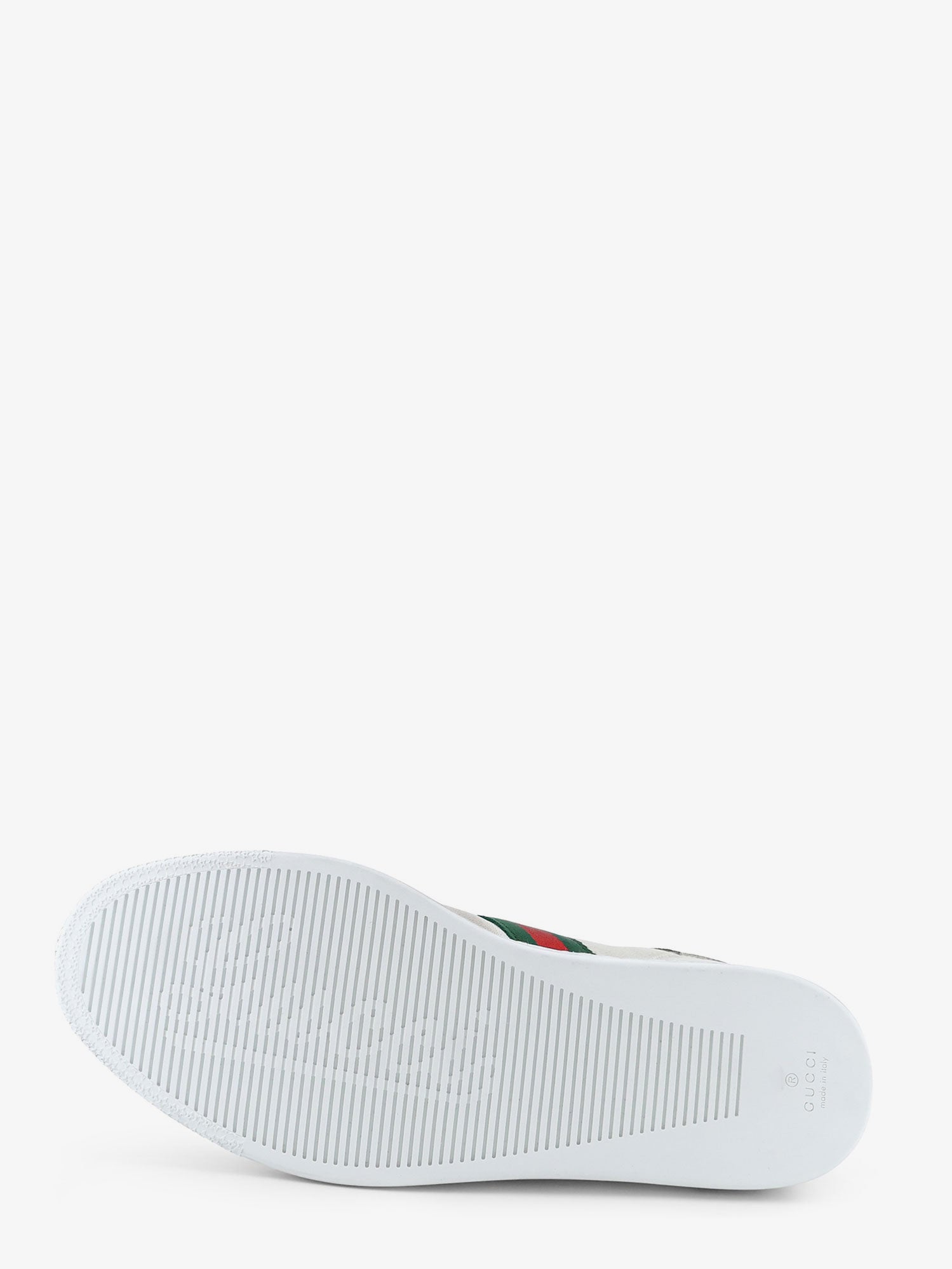Gucci Leather Sneakers With Web Detail On The Side
