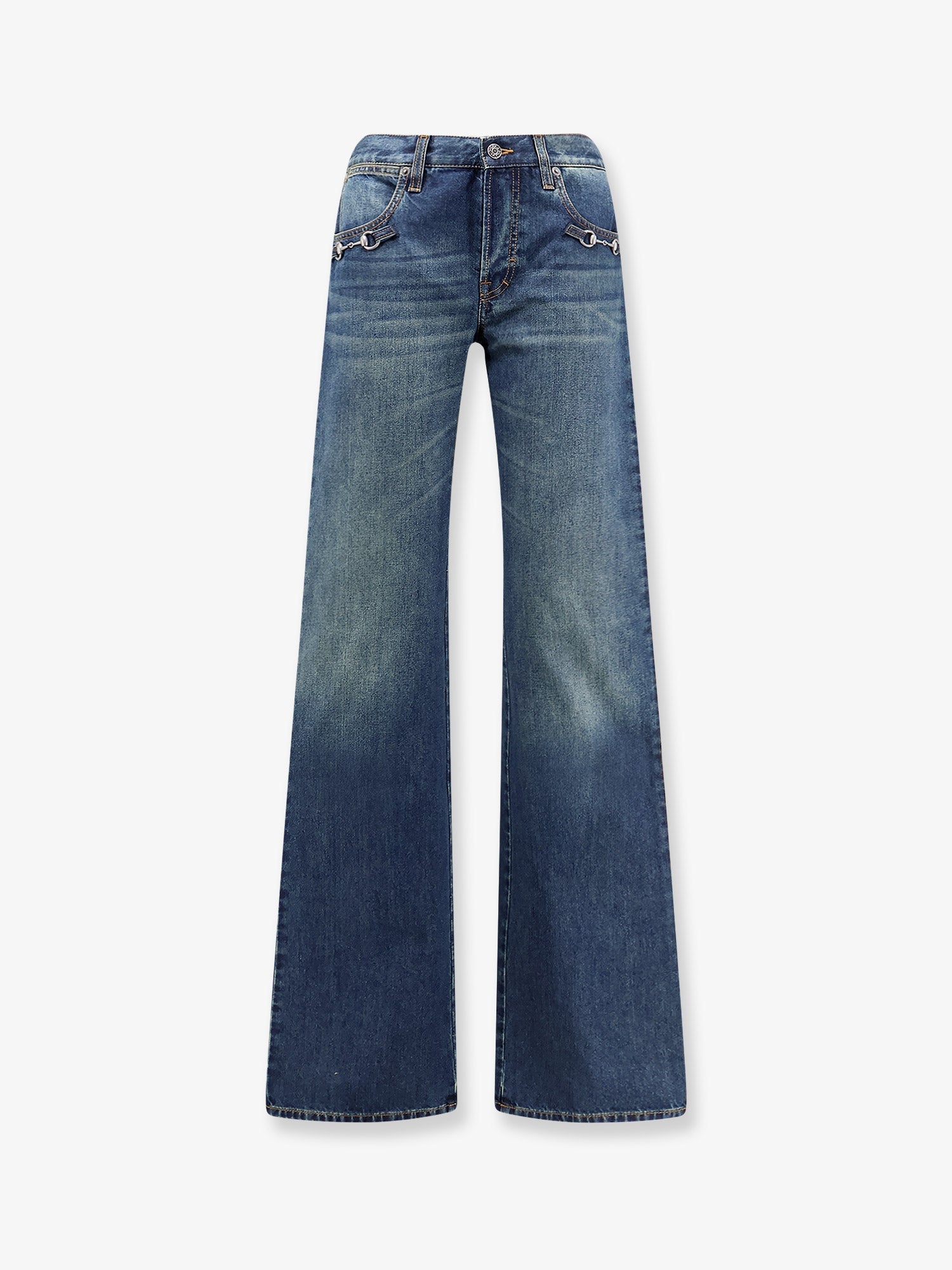 Gucci Cotton Jeans With Horsebit