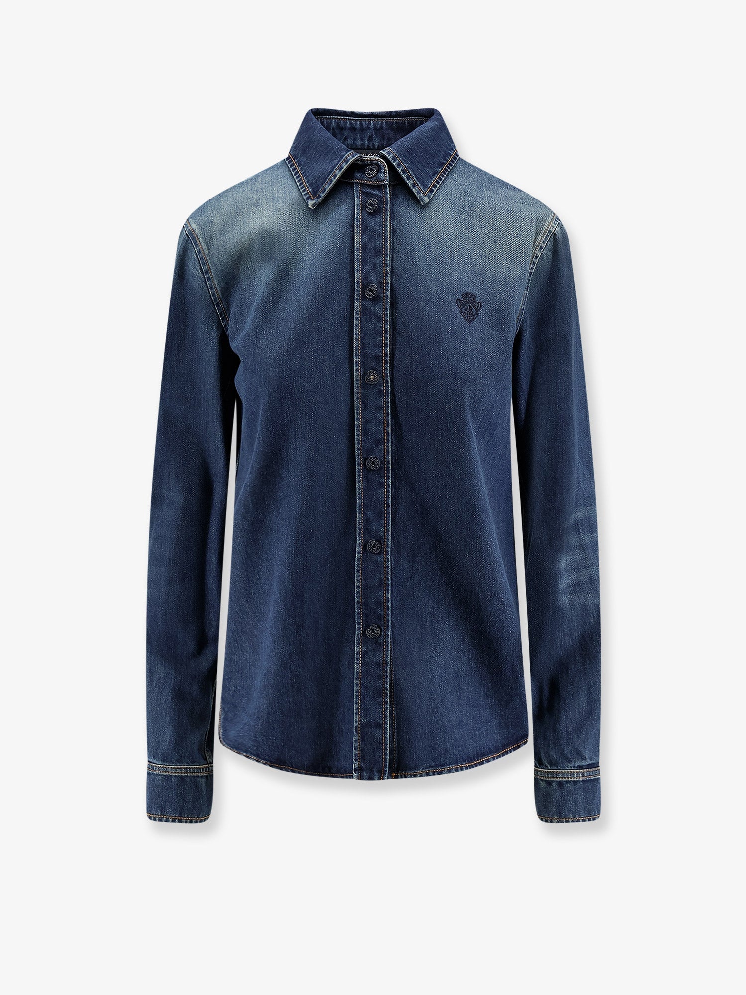 Gucci Denim Shirt With Embroidery