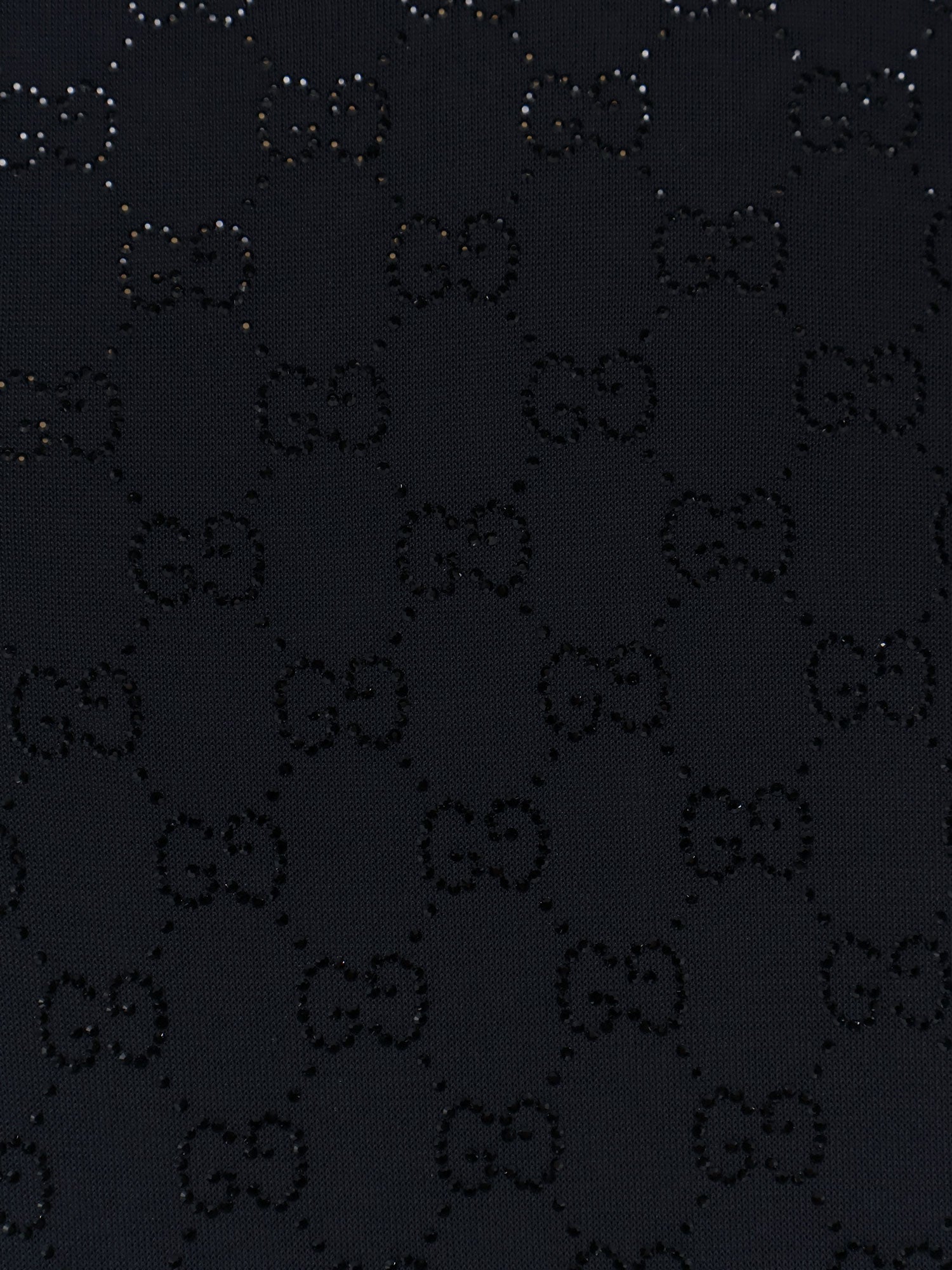 Gucci Long Viscose Dress With Gg Crystals