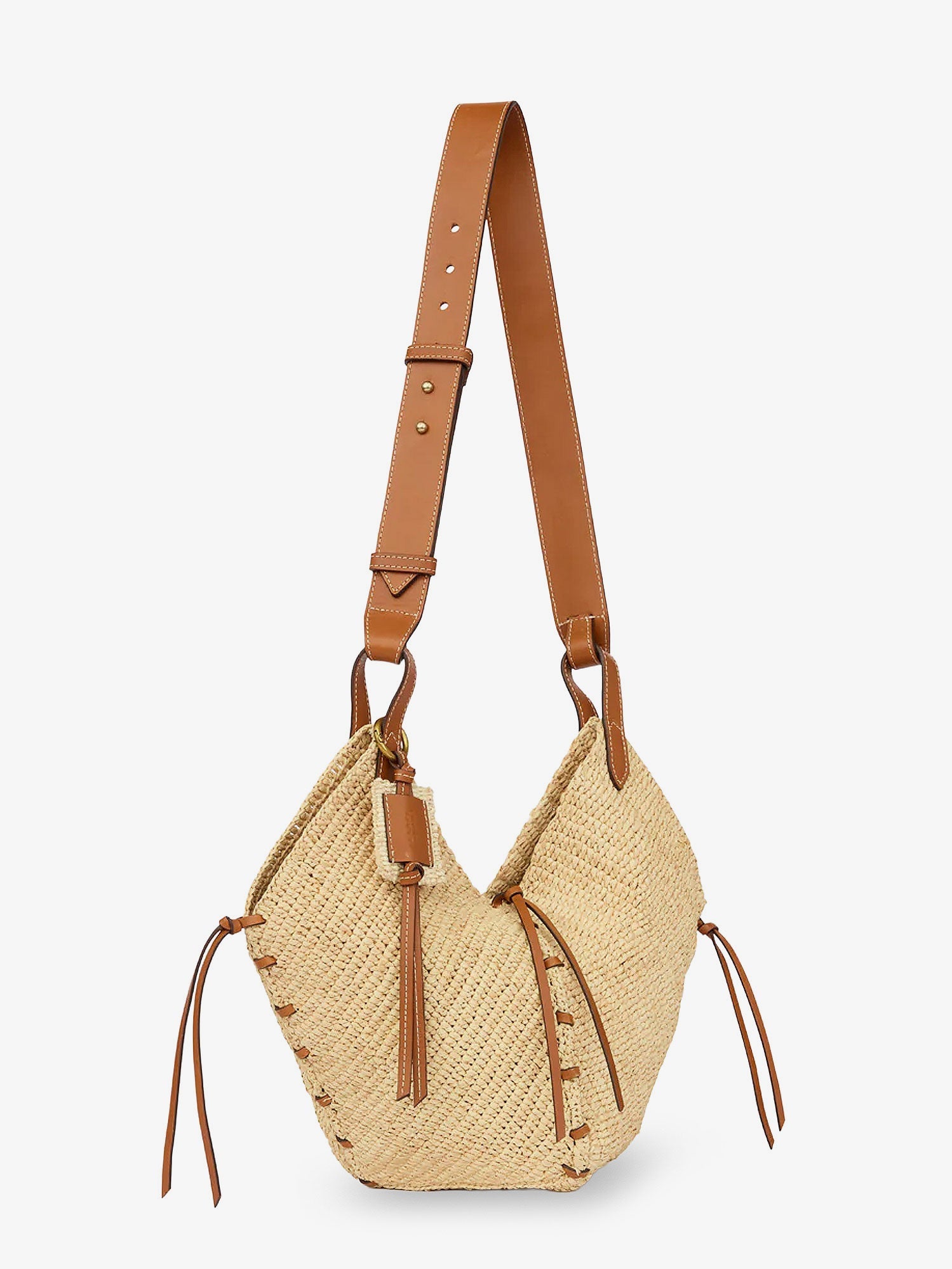 Isabel Marant Losange Raffia Shoulder Bag