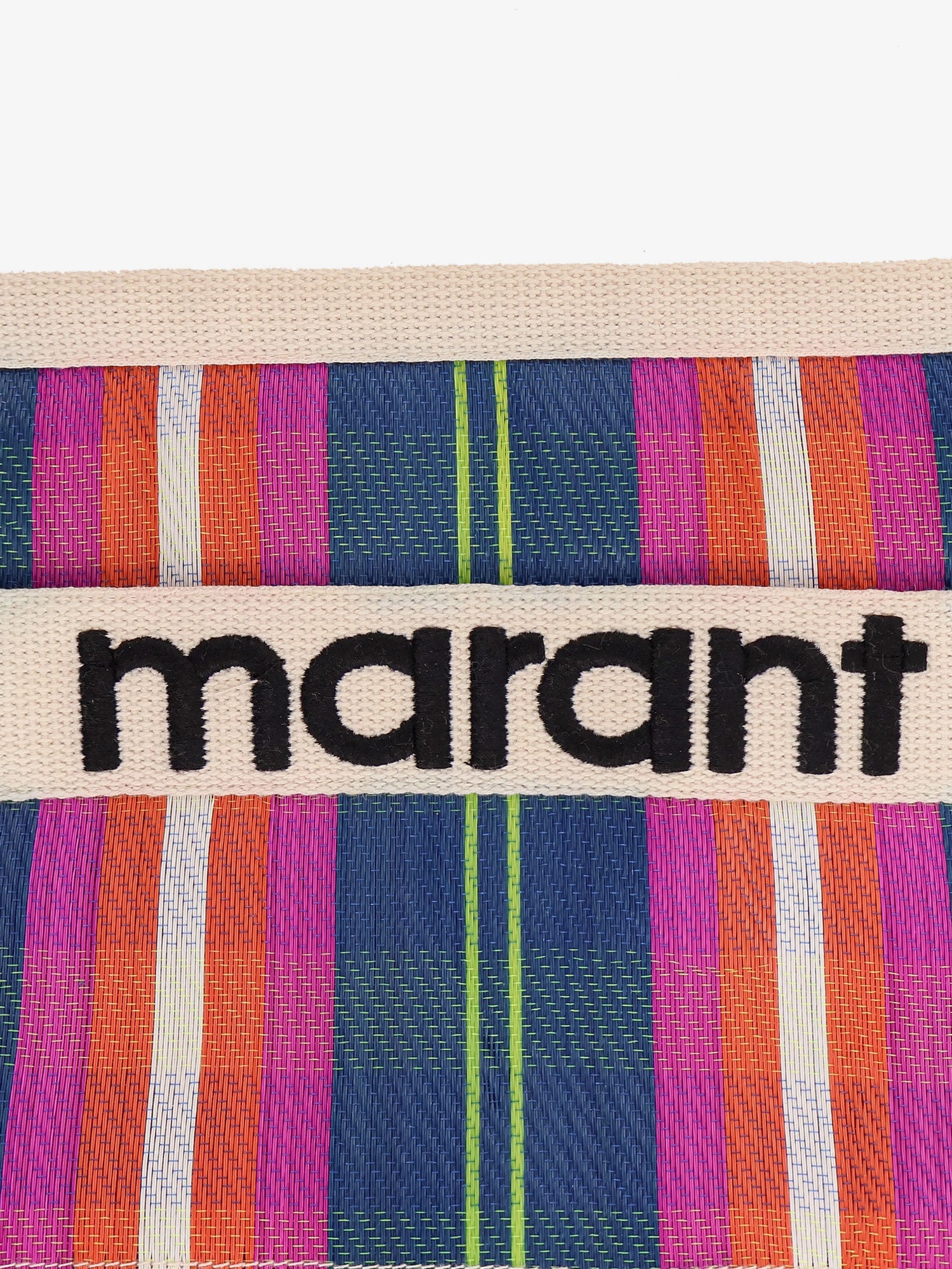 Isabel Marant Powden Nylon Clutch With Striped Pattern