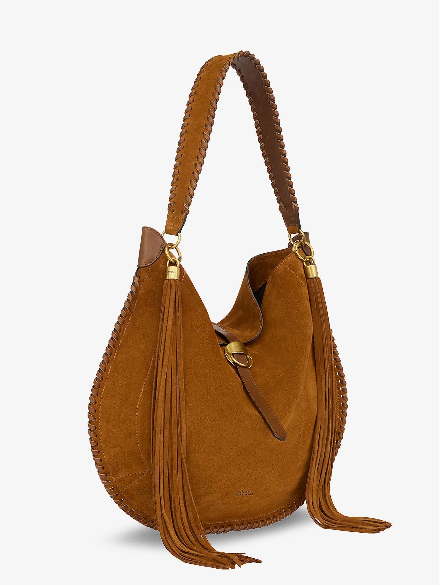 Isabel Marant Oskan Hobo Folk Suede Shoulder Bag
