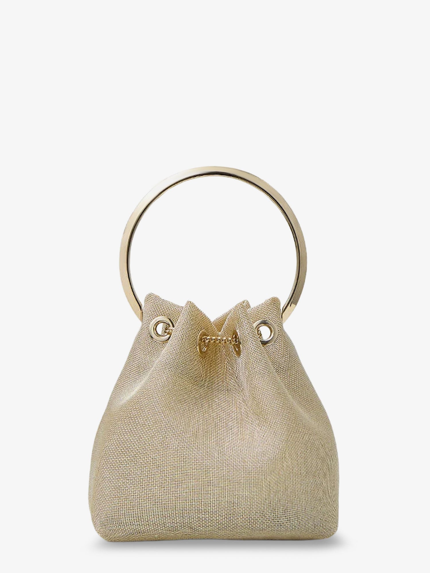 Jimmy Choo Bon Bon Metallic Mesh Bucket Bag