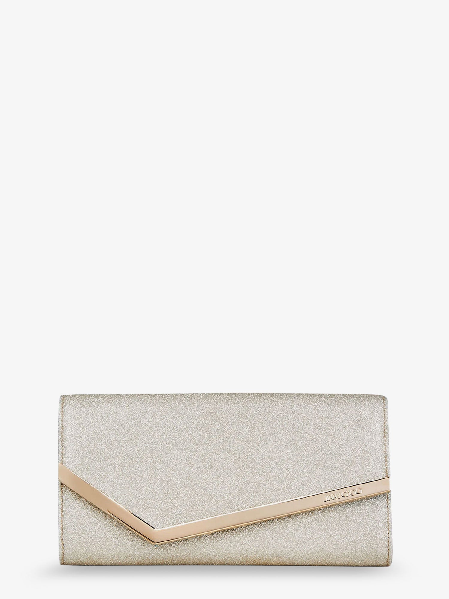 Jimmy Choo Emmie Leather Clutch With All-over Glitter