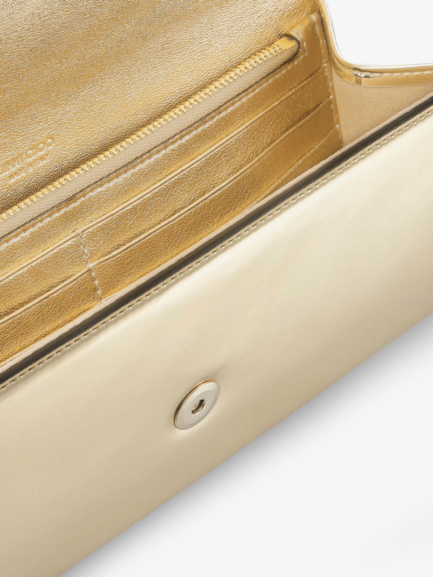 Jimmy Choo Emmie Metallic Leather Clutch