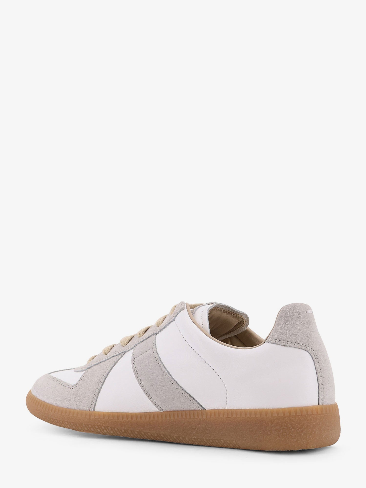 Maison Margiela Replica Low-top Leather Sneakers With Suede Inserts
