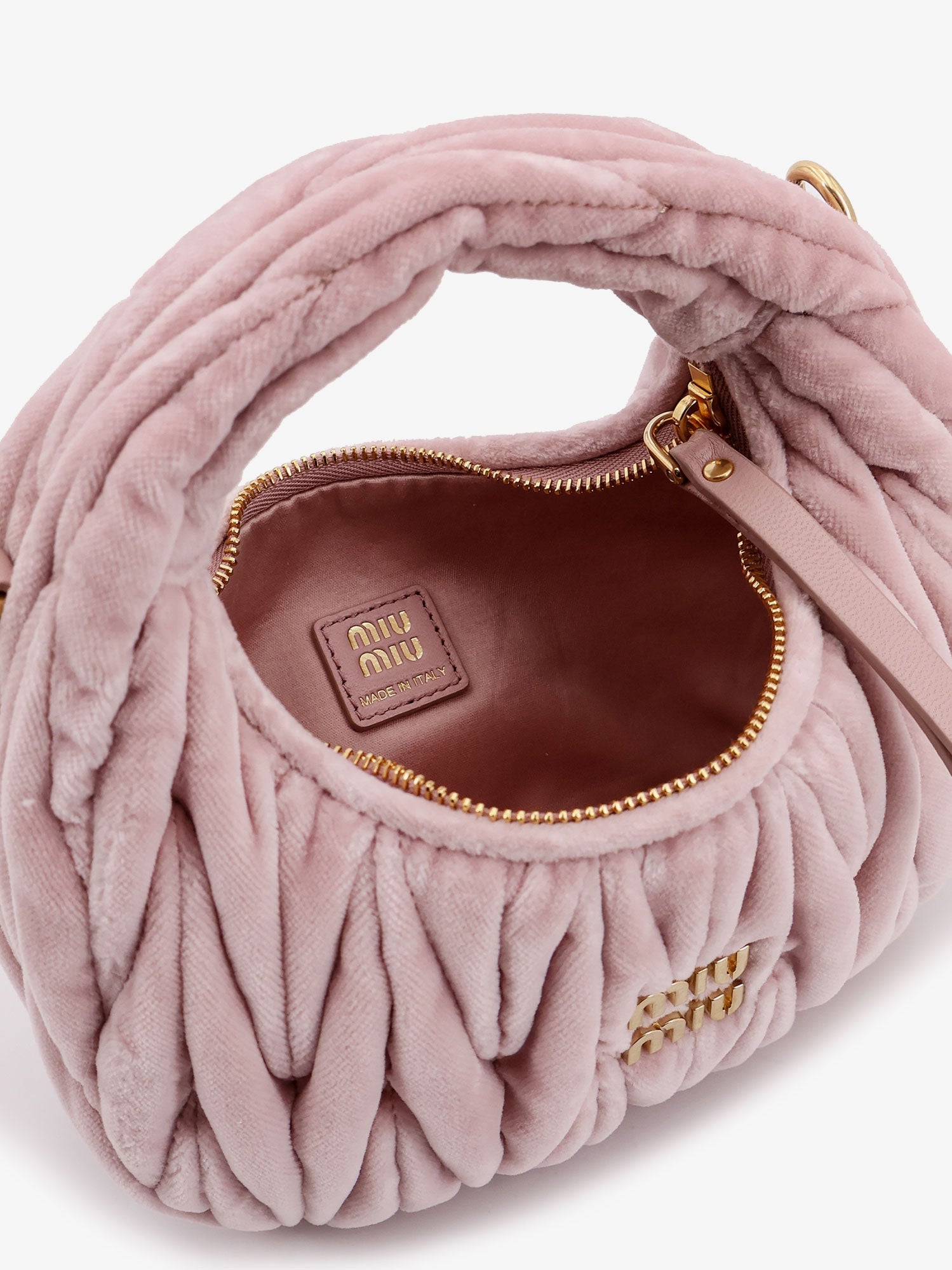 Miu Miu Wander Matelassé Velvet Mini Crossbody Bag