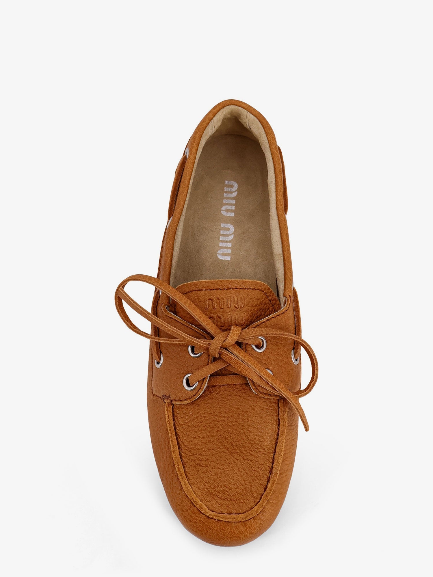 Miu Miu Vintage Effect Leather Loafers