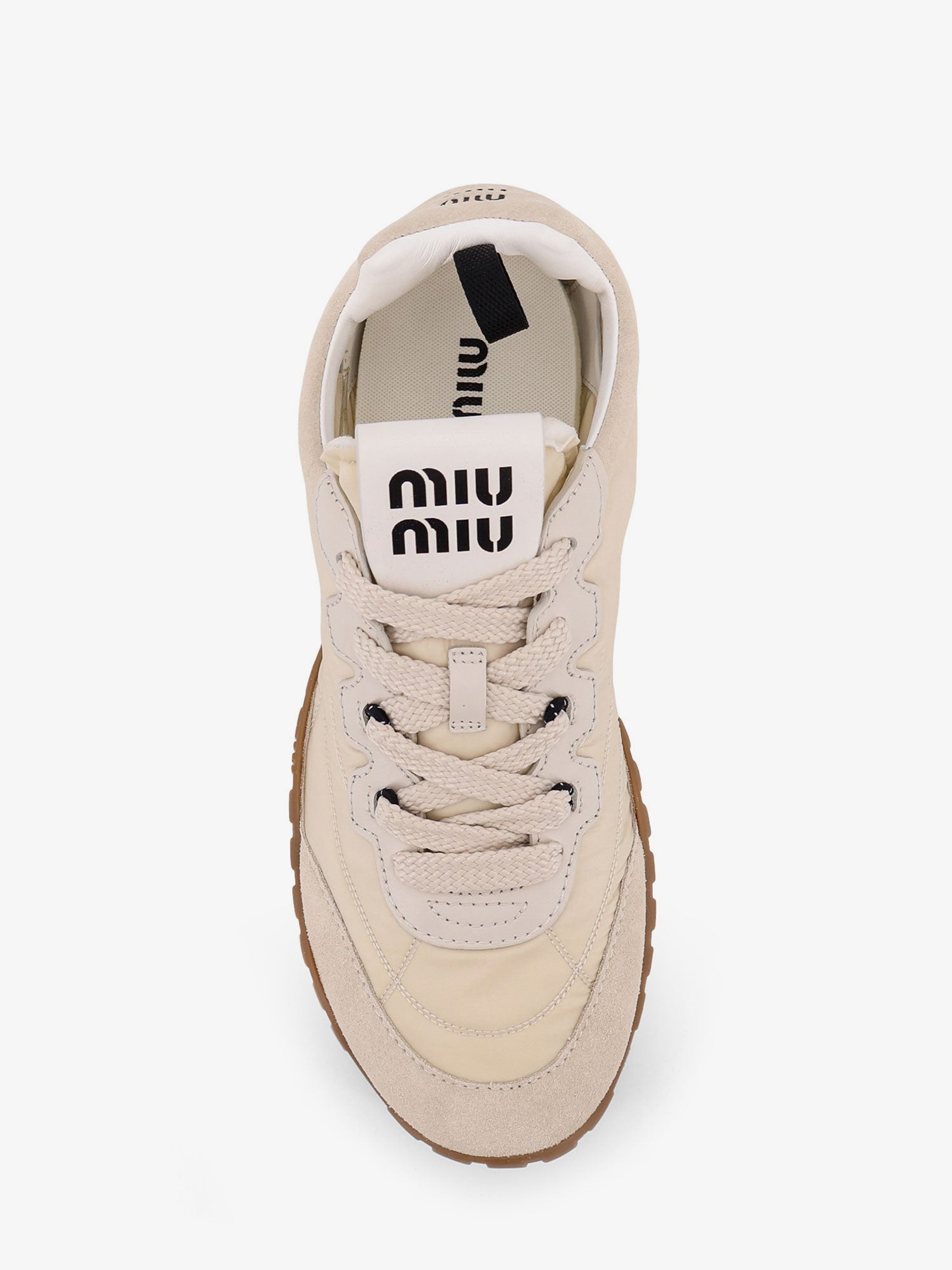 Miu Miu Tyre Sneakers In Technical Fabric And Suede