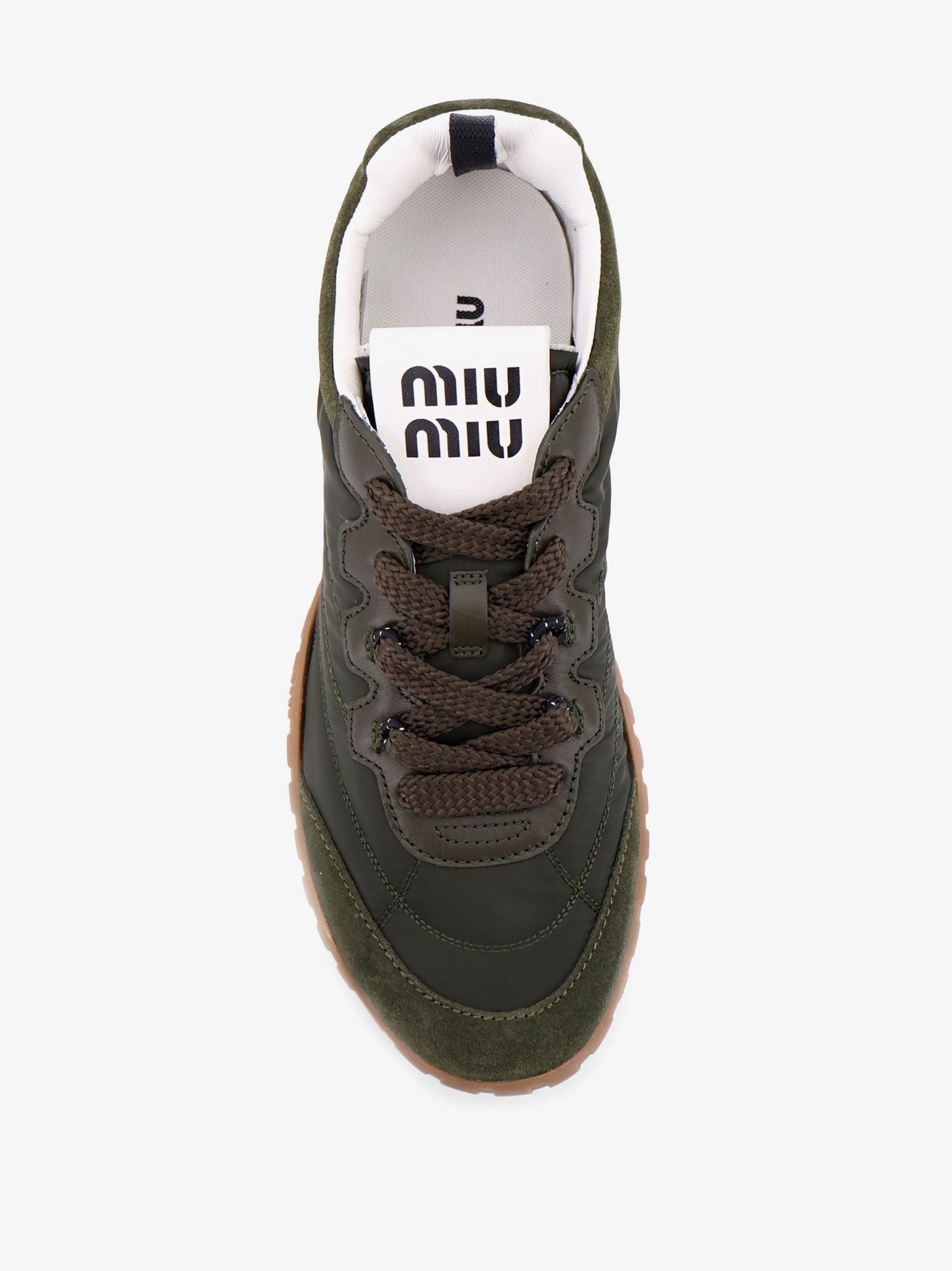 Miu Miu Technical Fabric And Suede Tyre Sneakers