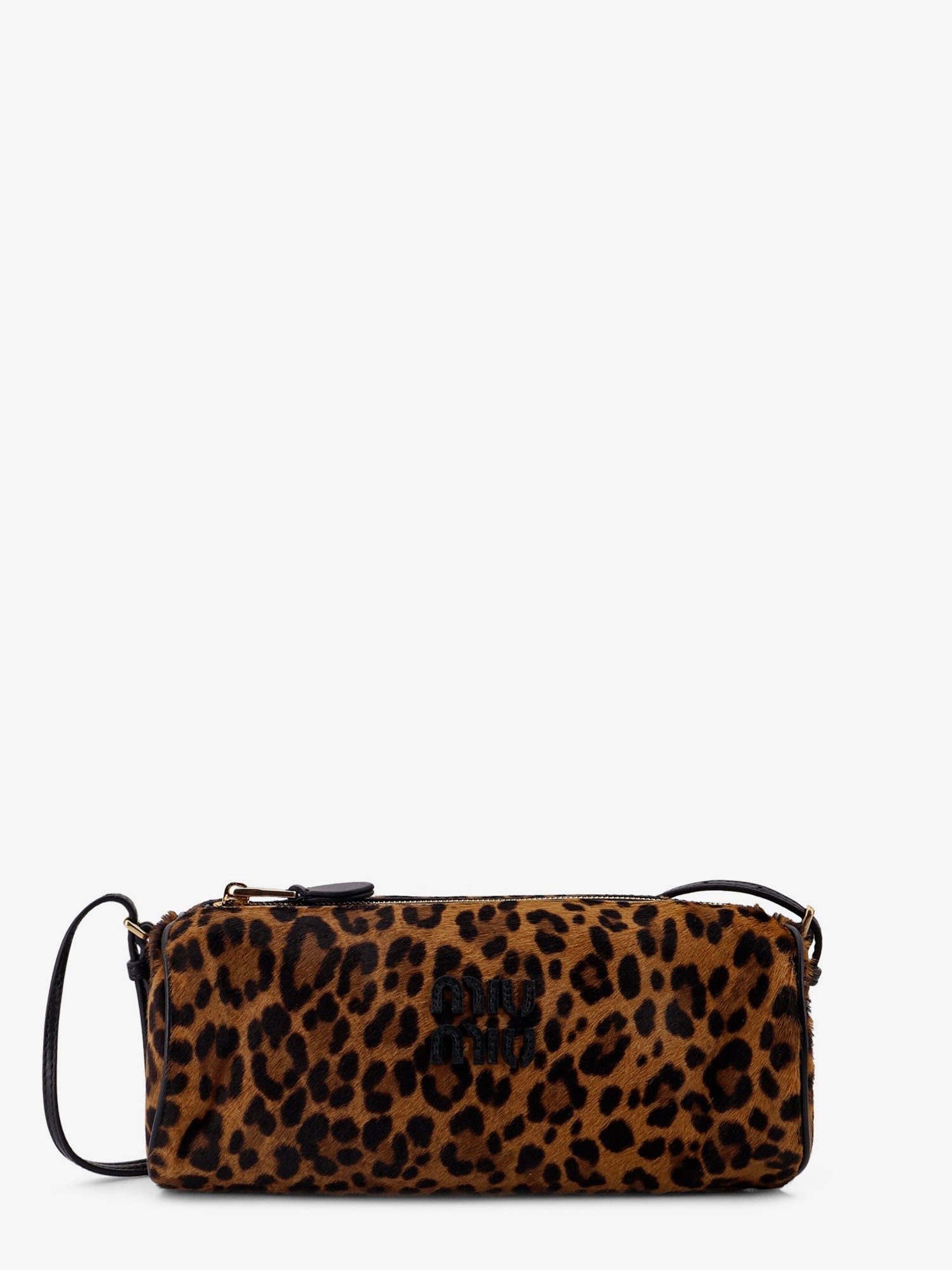 Miu Miu Pouch Leather Bag With Animal Print