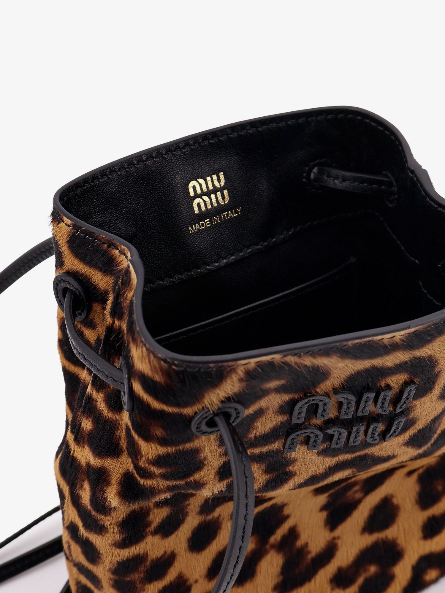 Miu Miu Animal Print Leather Crossbody Bag