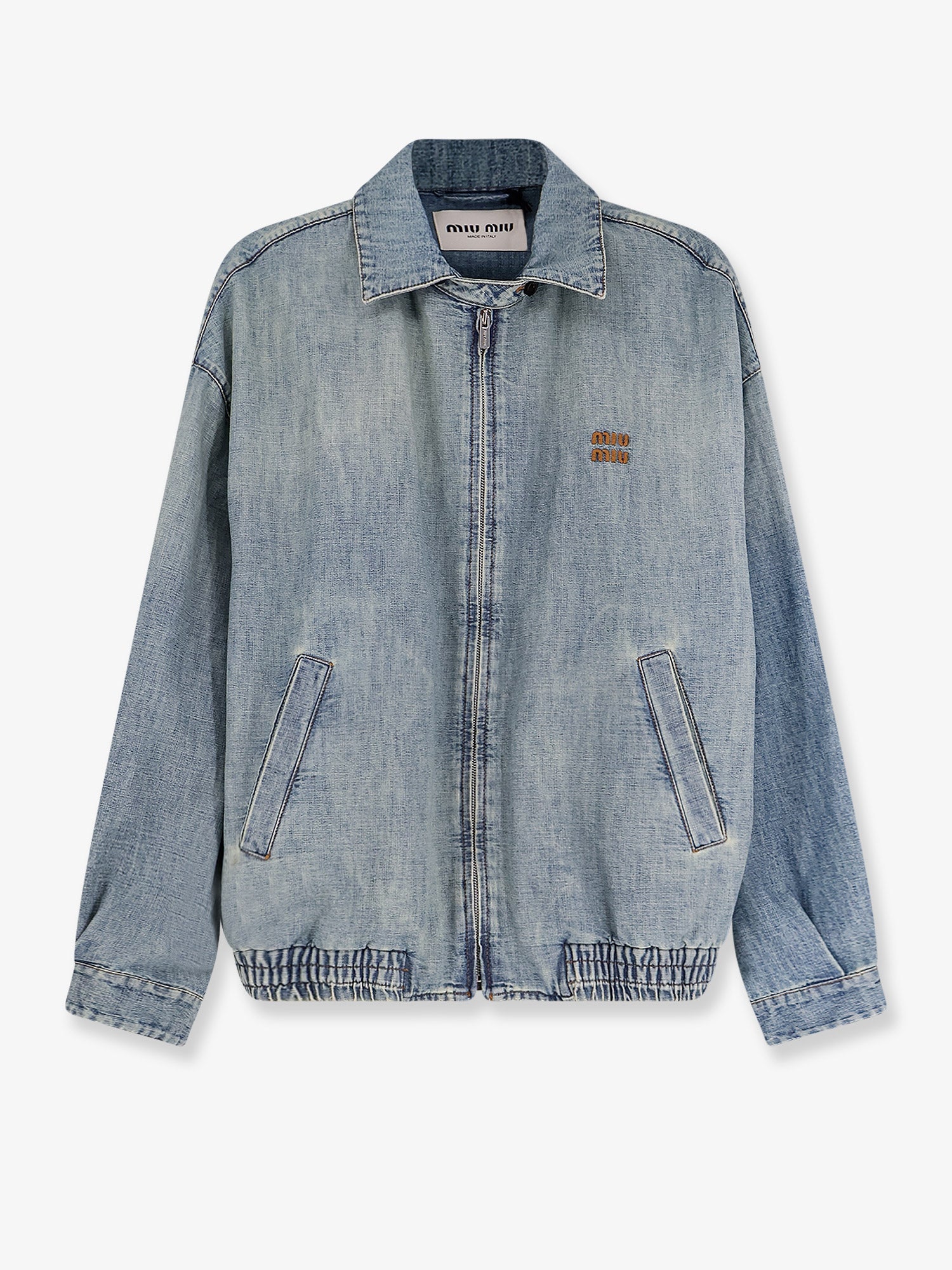 Miu Miu Denim Jacket With Miu Miu Embroidery