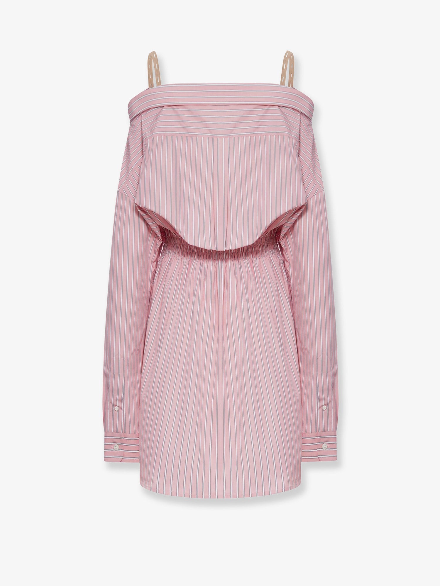 Miu Miu Striped Cotton Shirt Dress