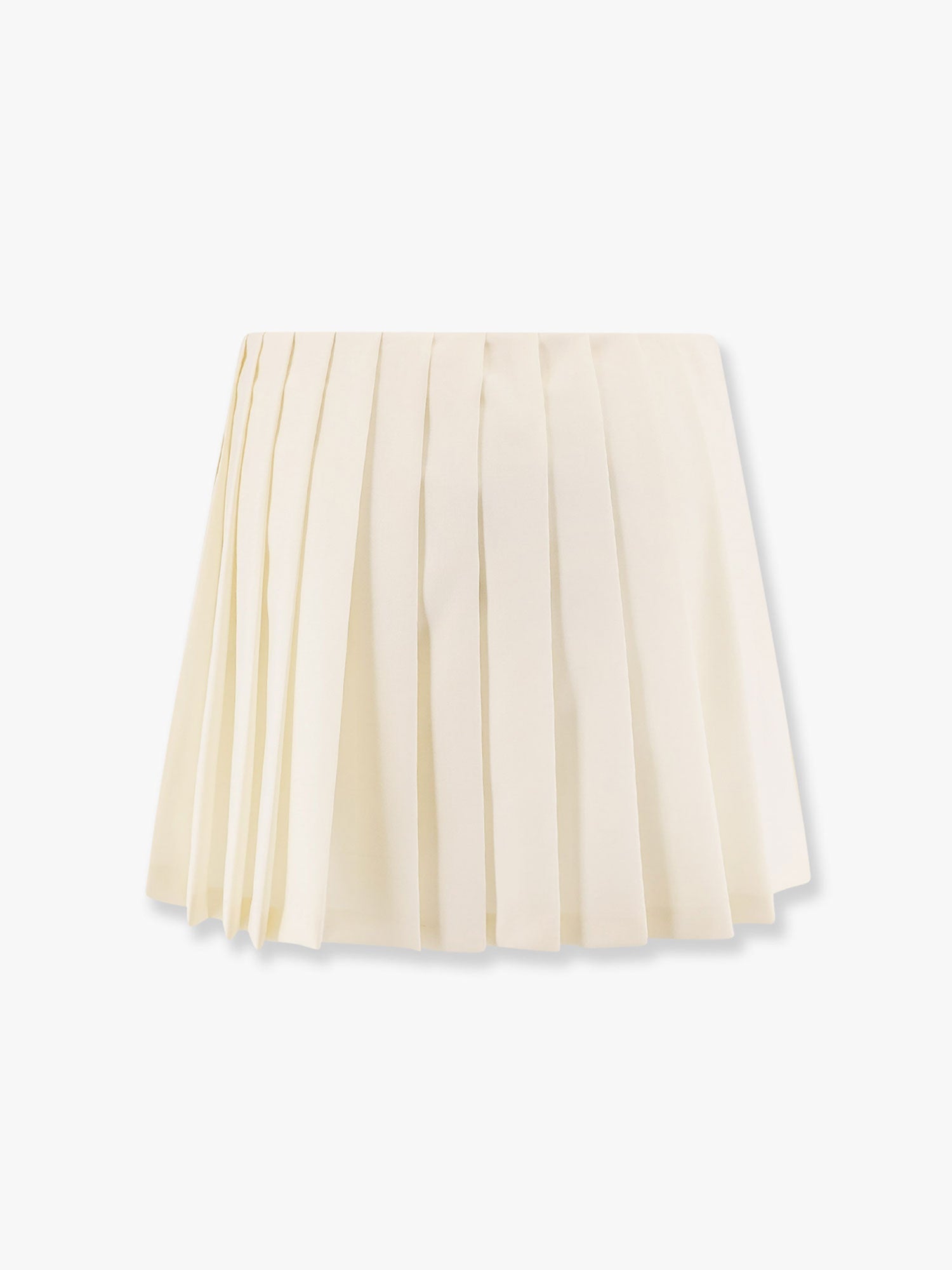 Miu Miu Plissé Wool And Mohair Skirt