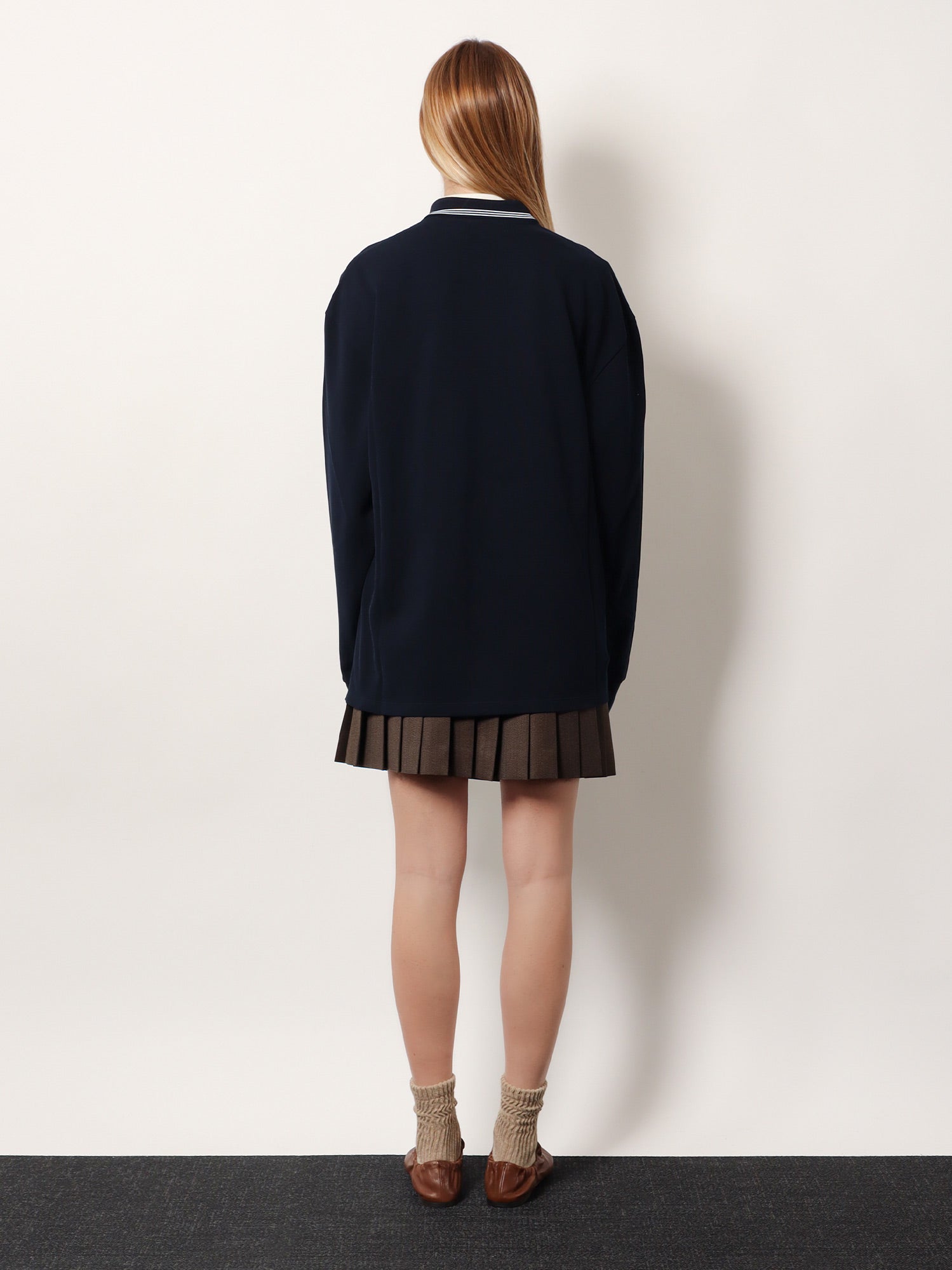 Miu Miu Cotton Polo Shirt With Asymmetric Metal Zip Detail