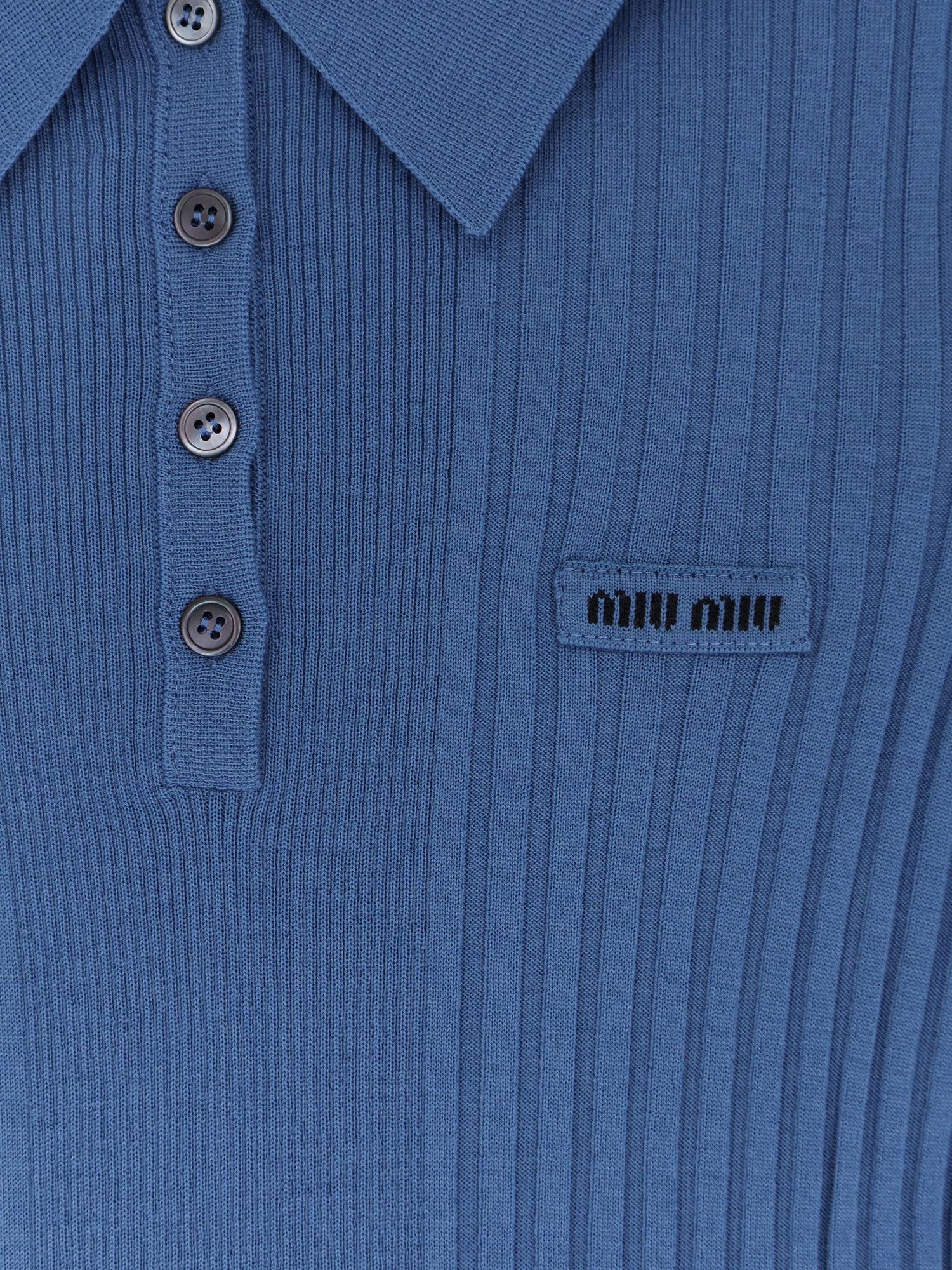 Miu Miu Virgin Wool Polo Shirt