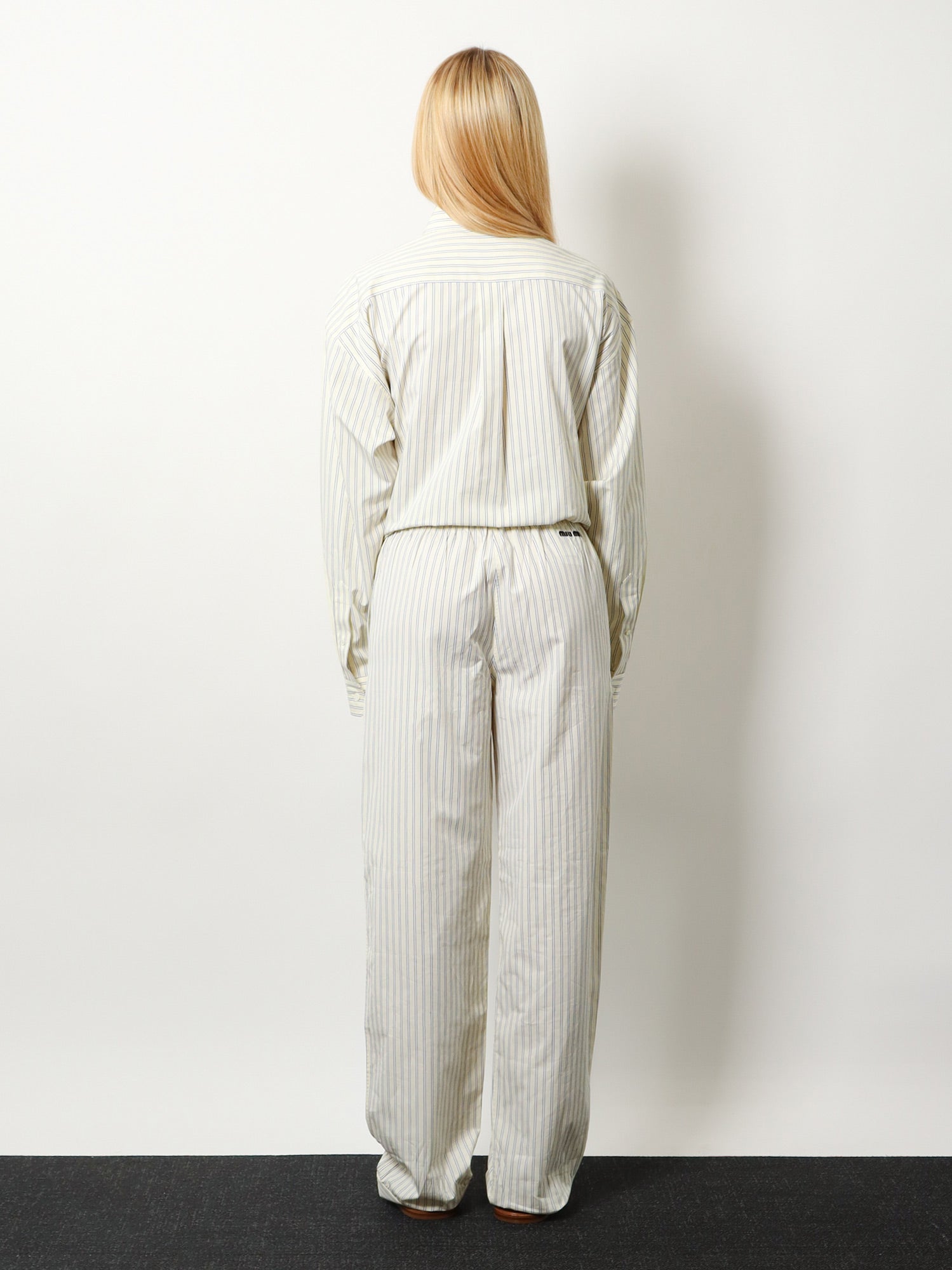 Miu Miu Striped Cotton Pajama Pants