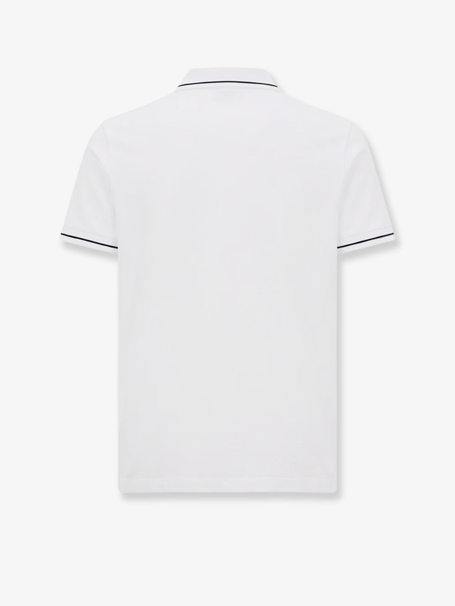 Moncler Cotton Polo Shirt With Logo Patch