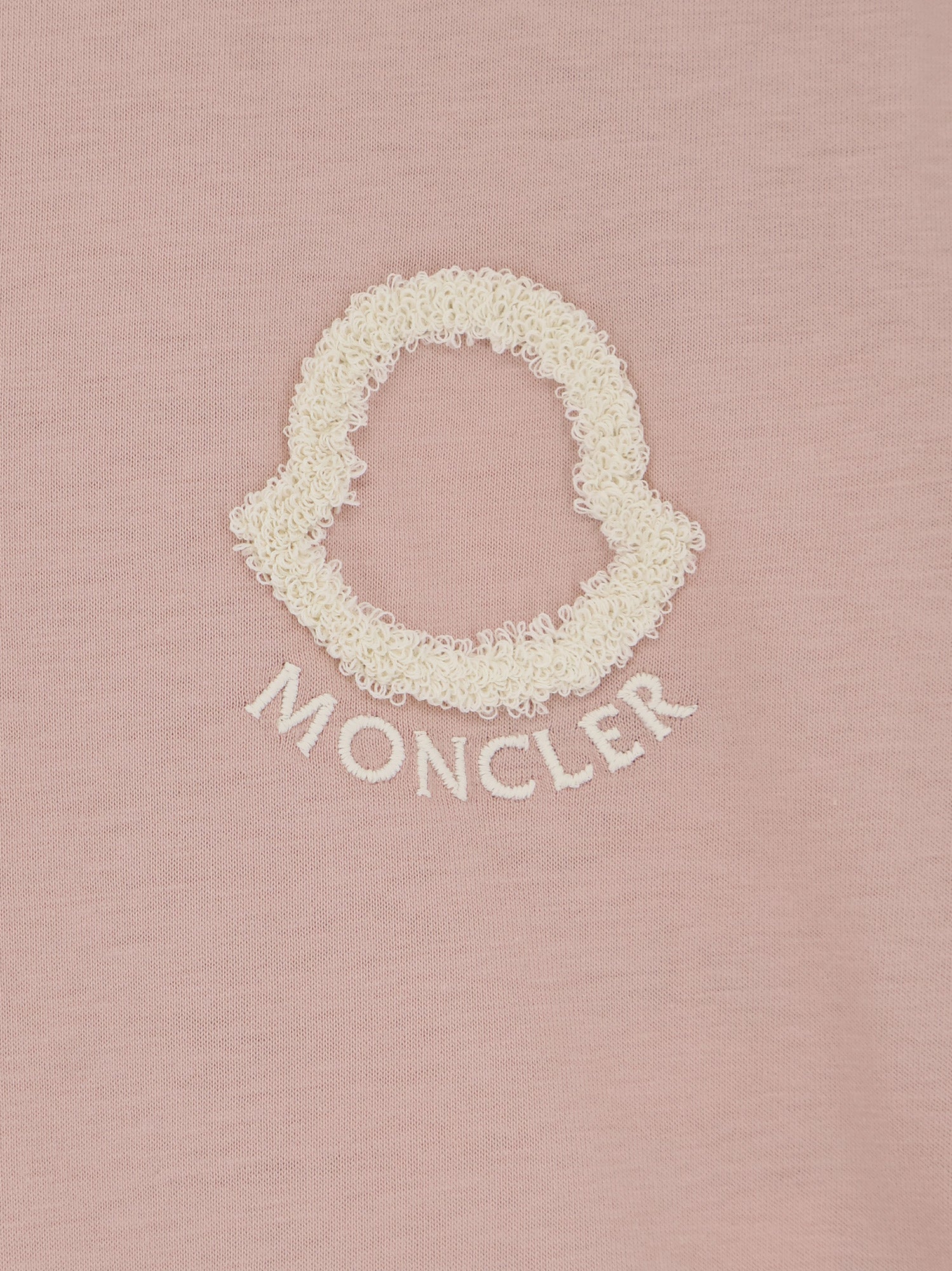 Moncler Cotton T-shirt With Flocked Logo On The Front