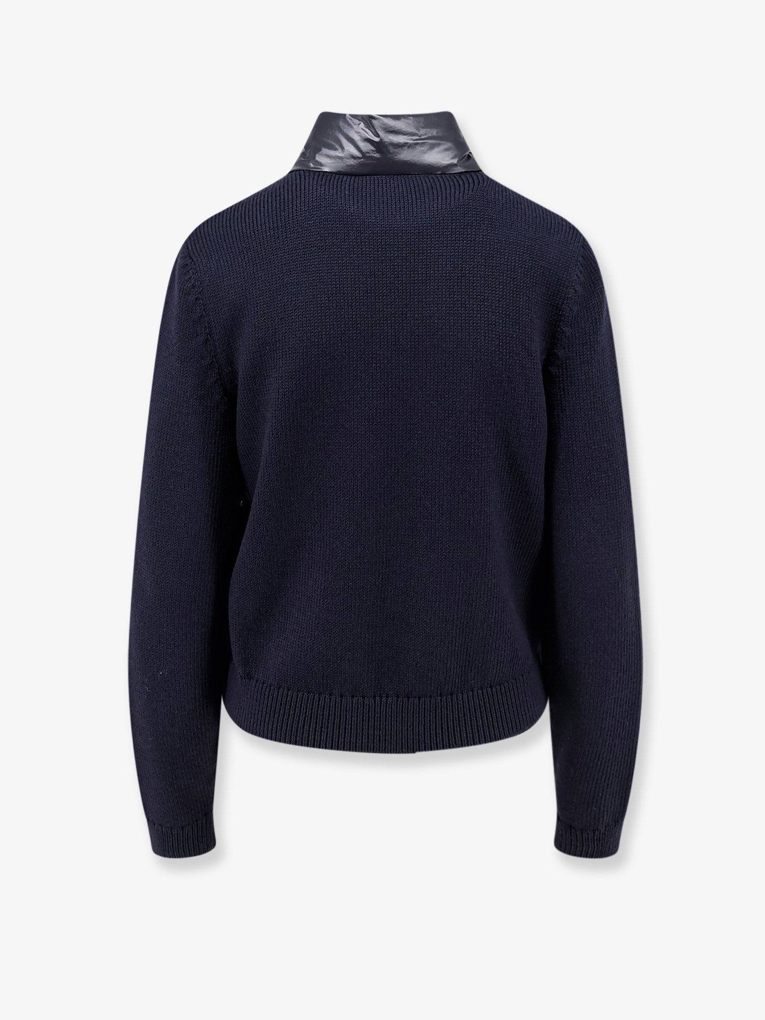 Moncler Down Jacket With Virgin Wool Inserts