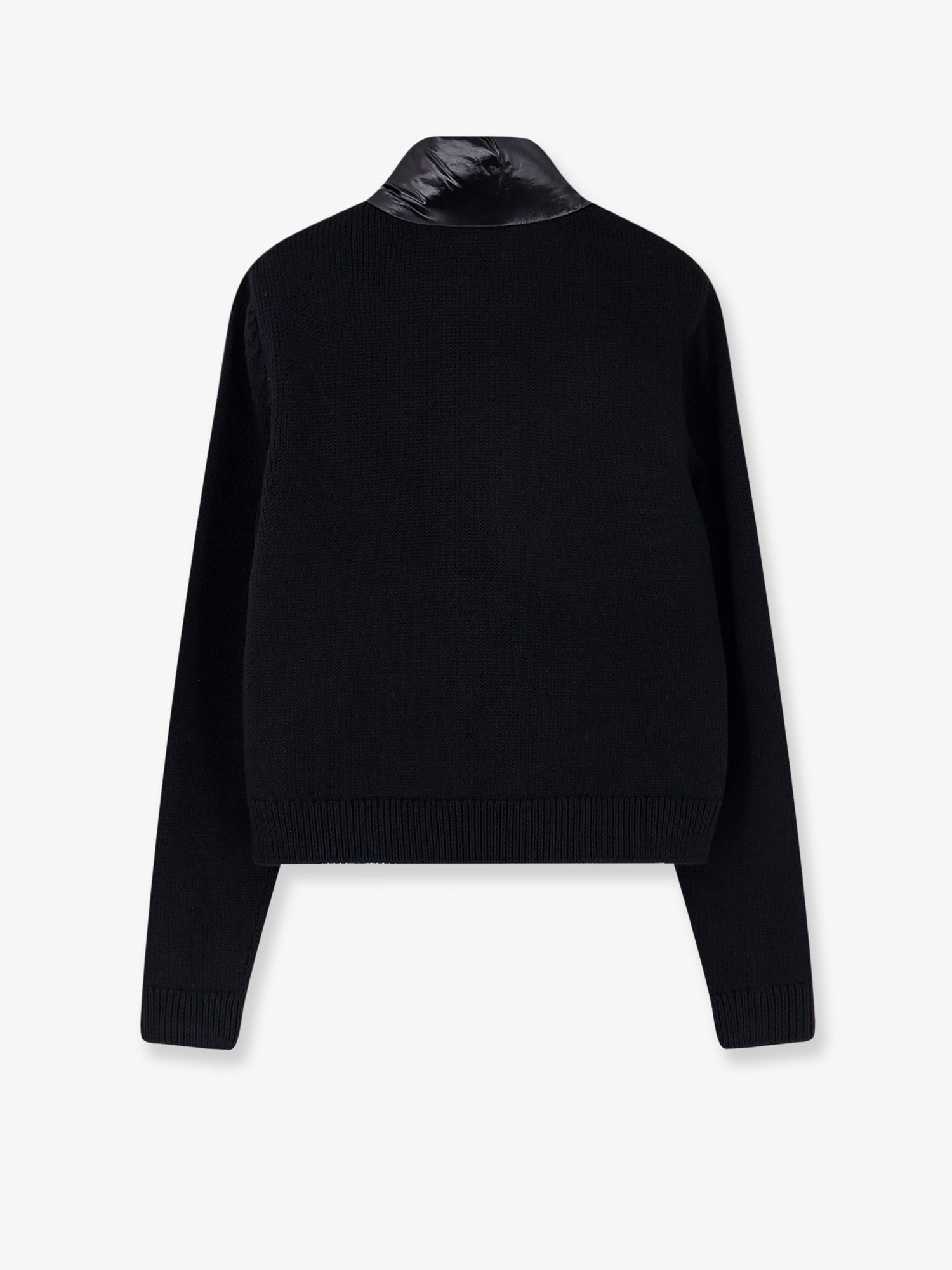 Moncler Down Jacket With Virgin Wool Inserts