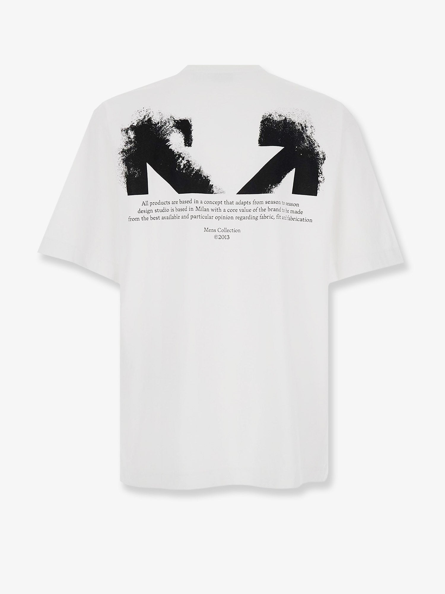 Off-White Cotton T-shirt With Frontal Logo