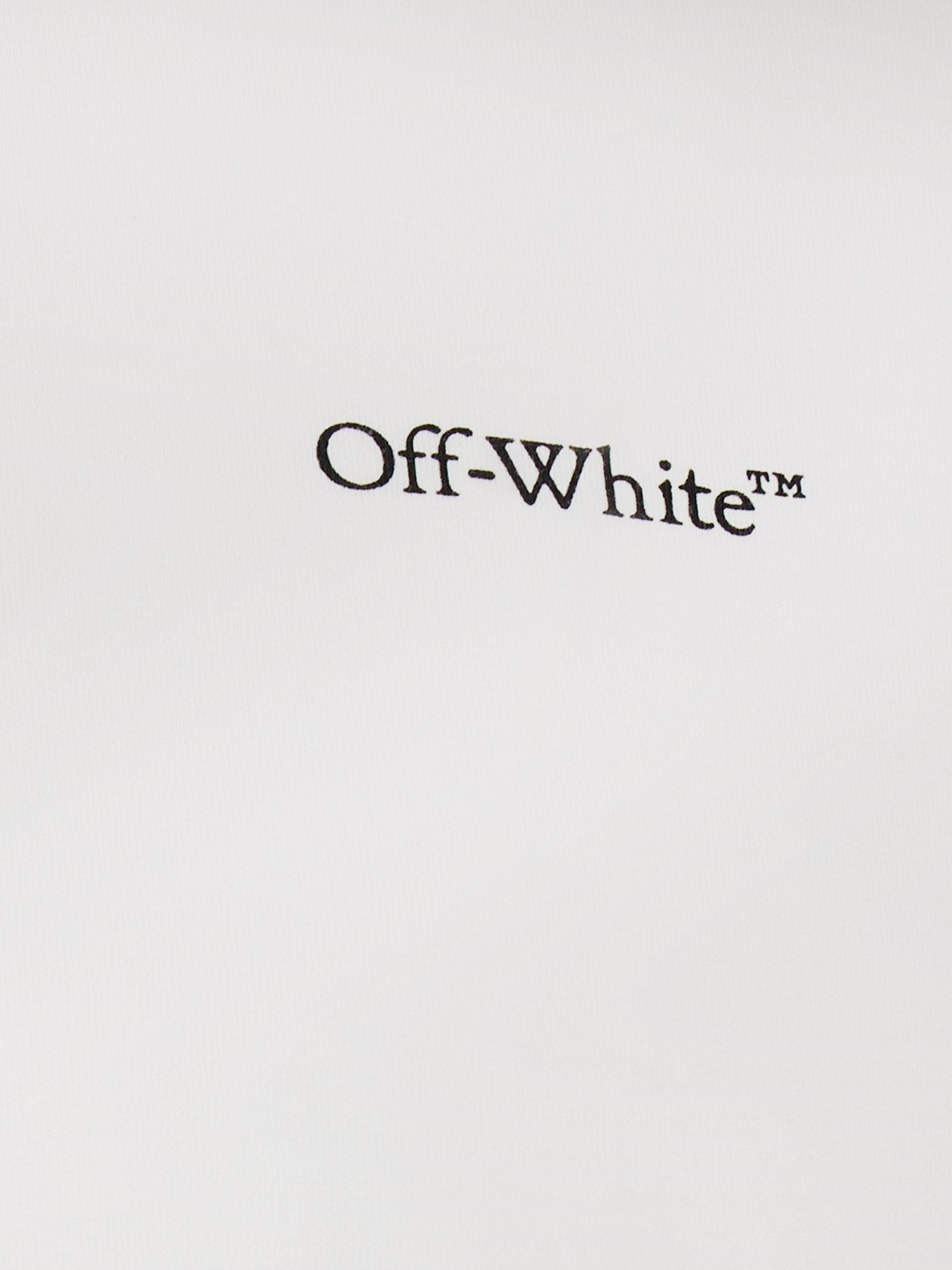 Off-White Cotton T-shirt With Frontal Logo