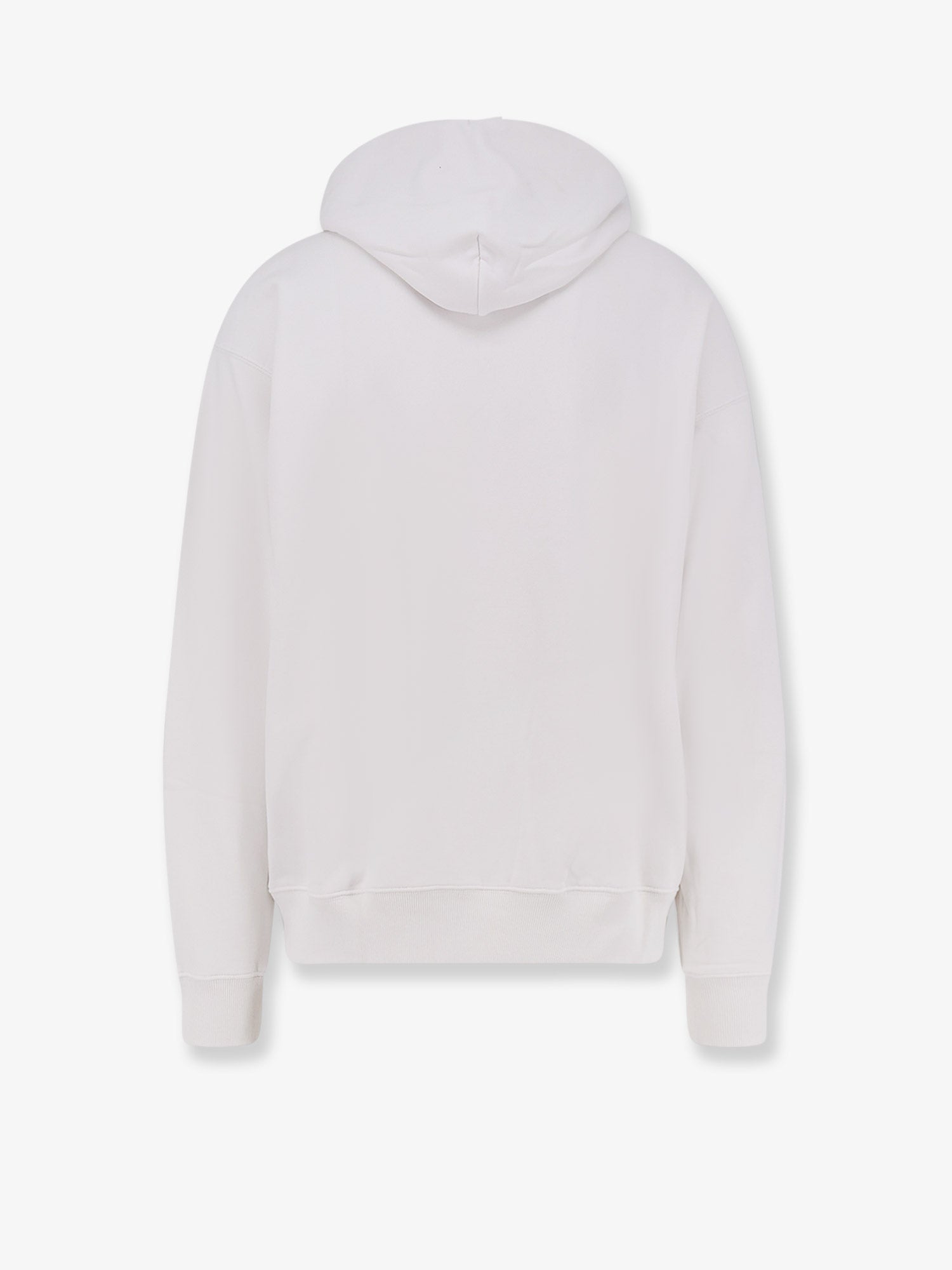 Off-White Cotton Sweatshirt With Frontal Logo Print