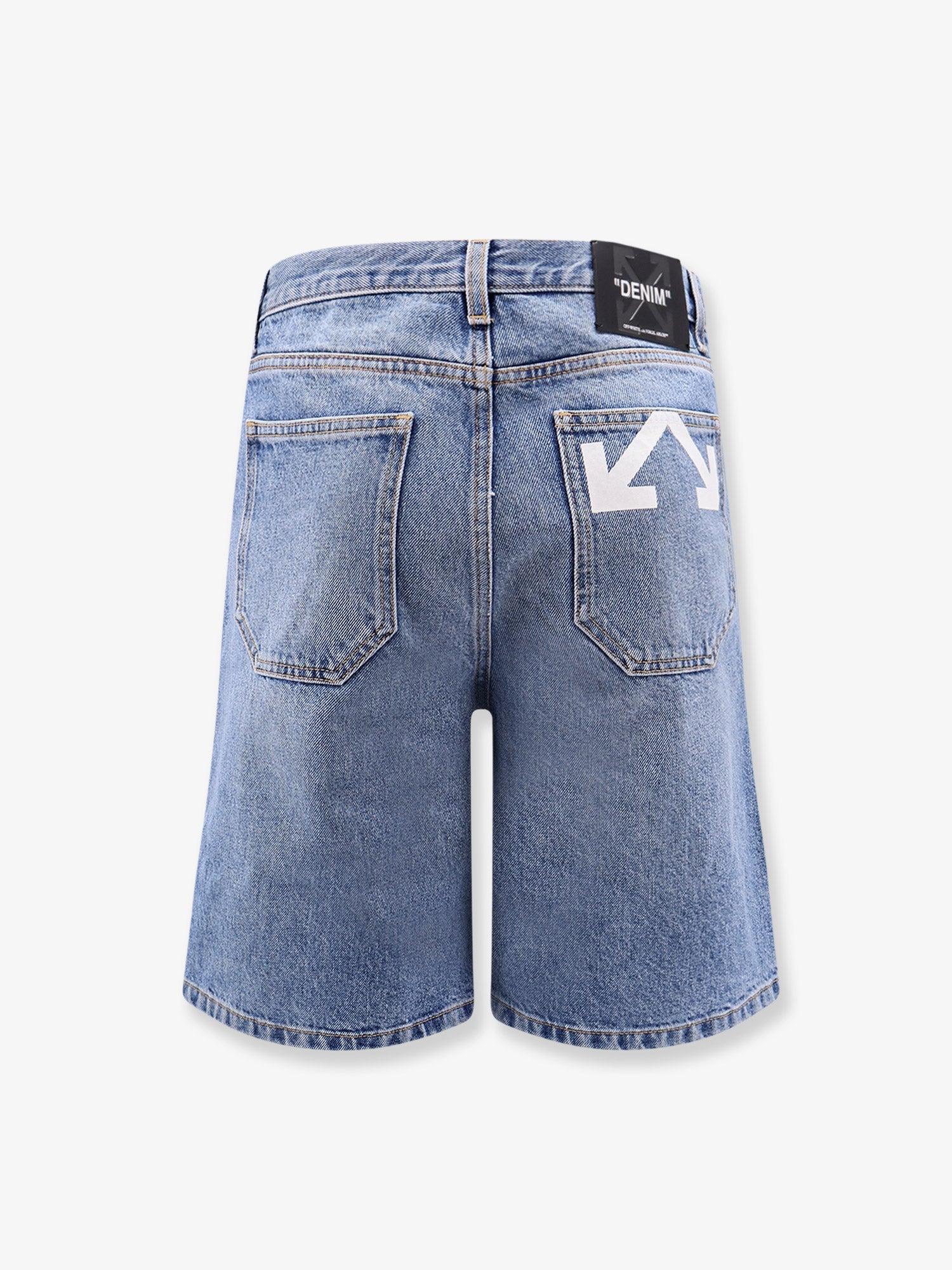Off-White Half Arrow Denim Shorts