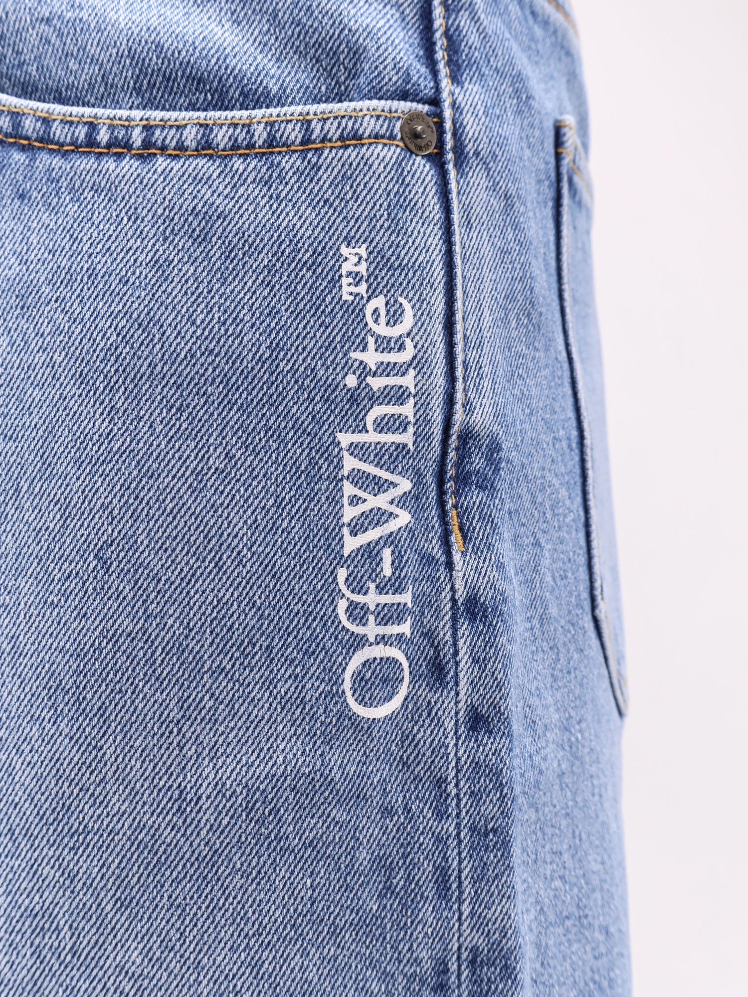 Off-White Half Arrow Denim Shorts