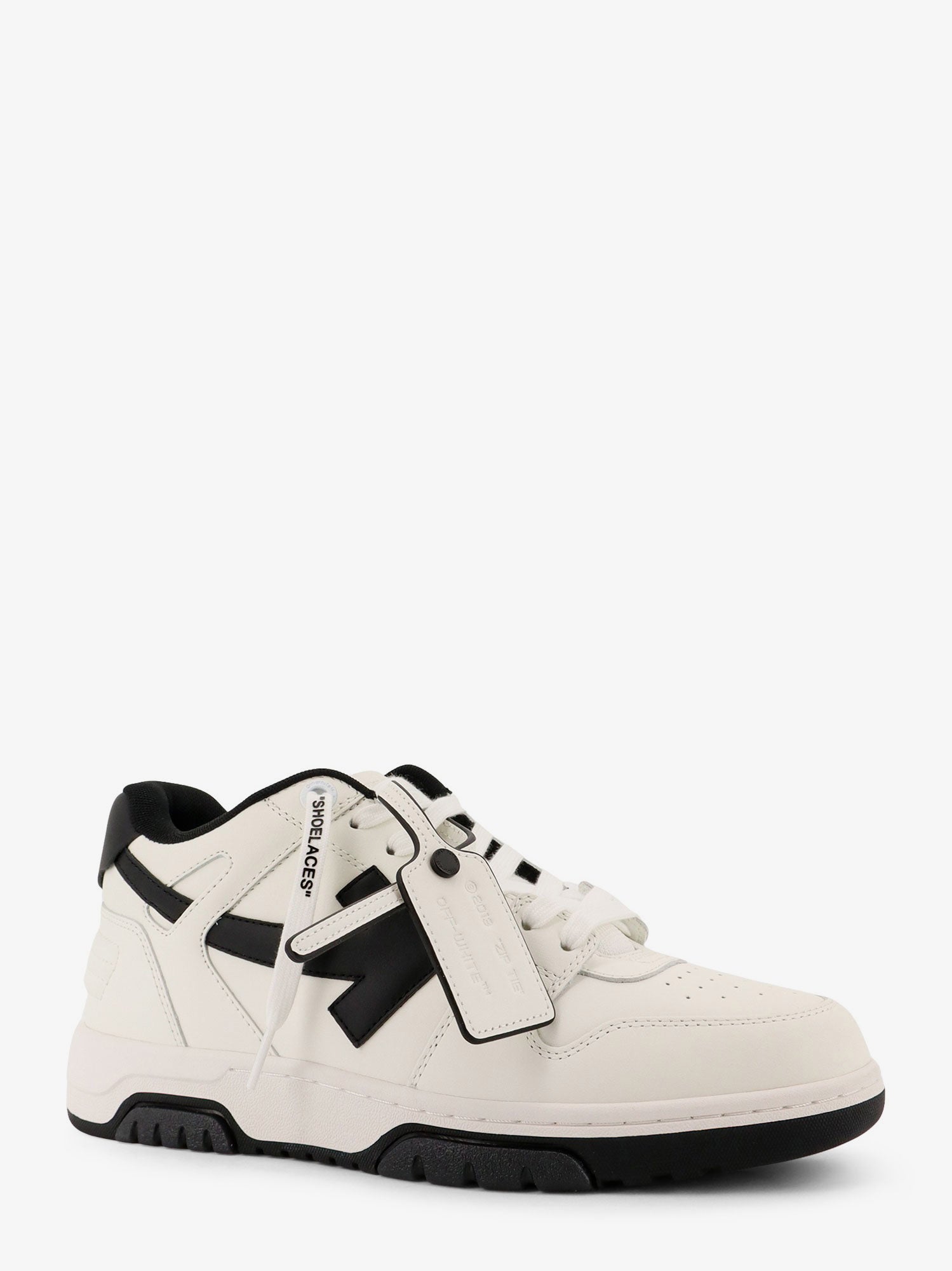Off-White Out Of Office Leather Sneakers With Iconic Side Logo