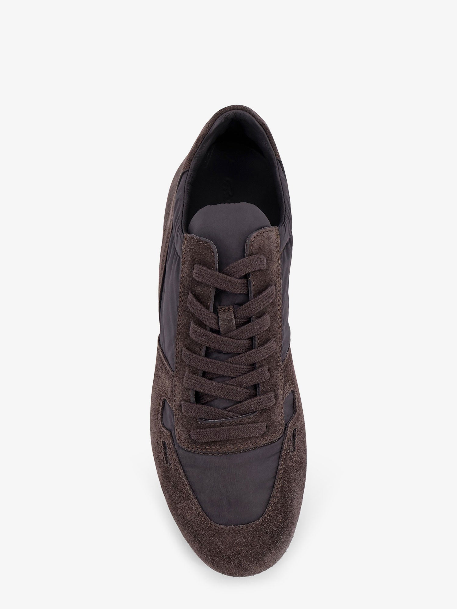 Rick Owens Minimal Nylon And Suede Sneakers