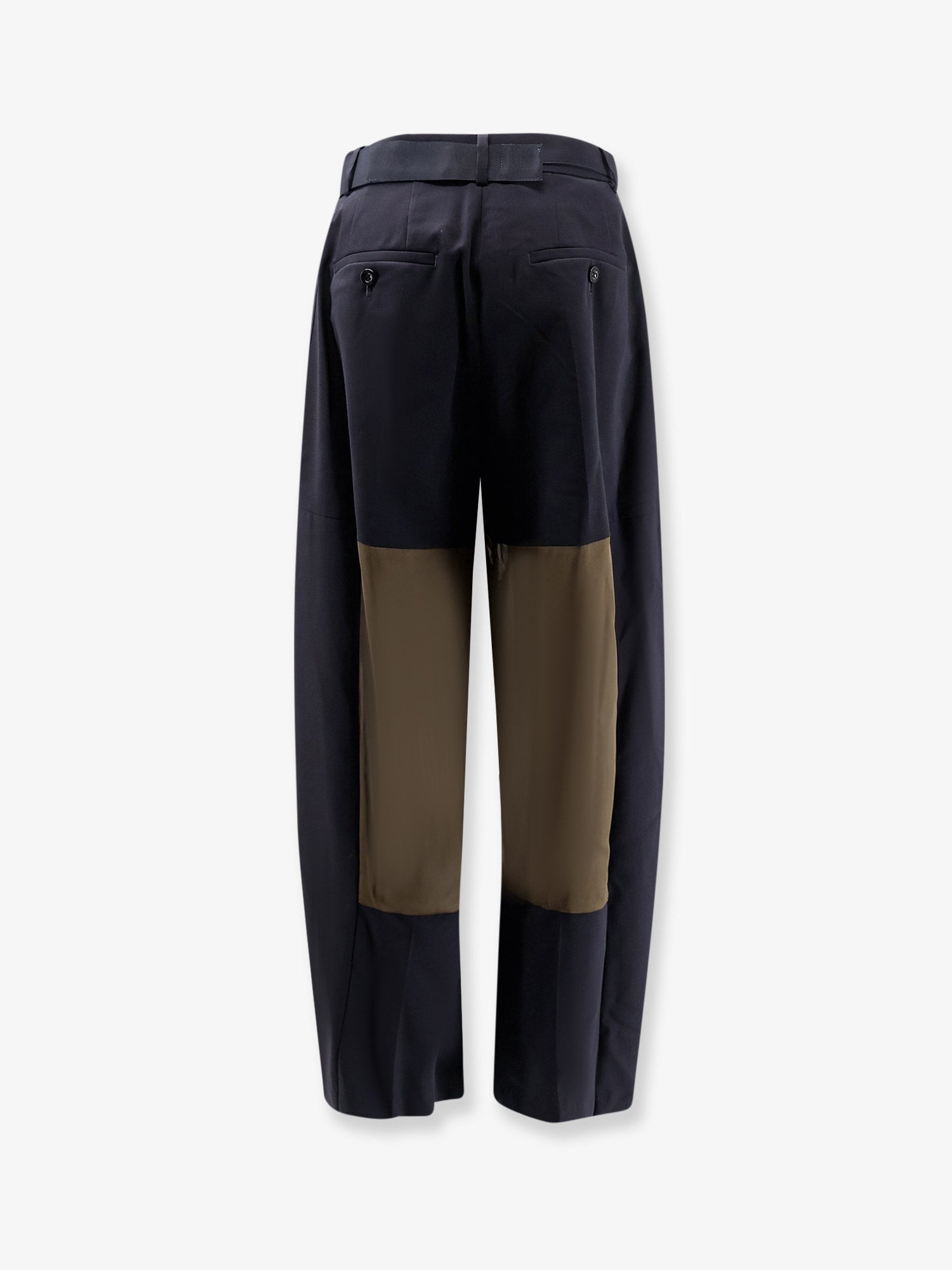 Sacai Wool Blend Trousers With Nylon Inserts