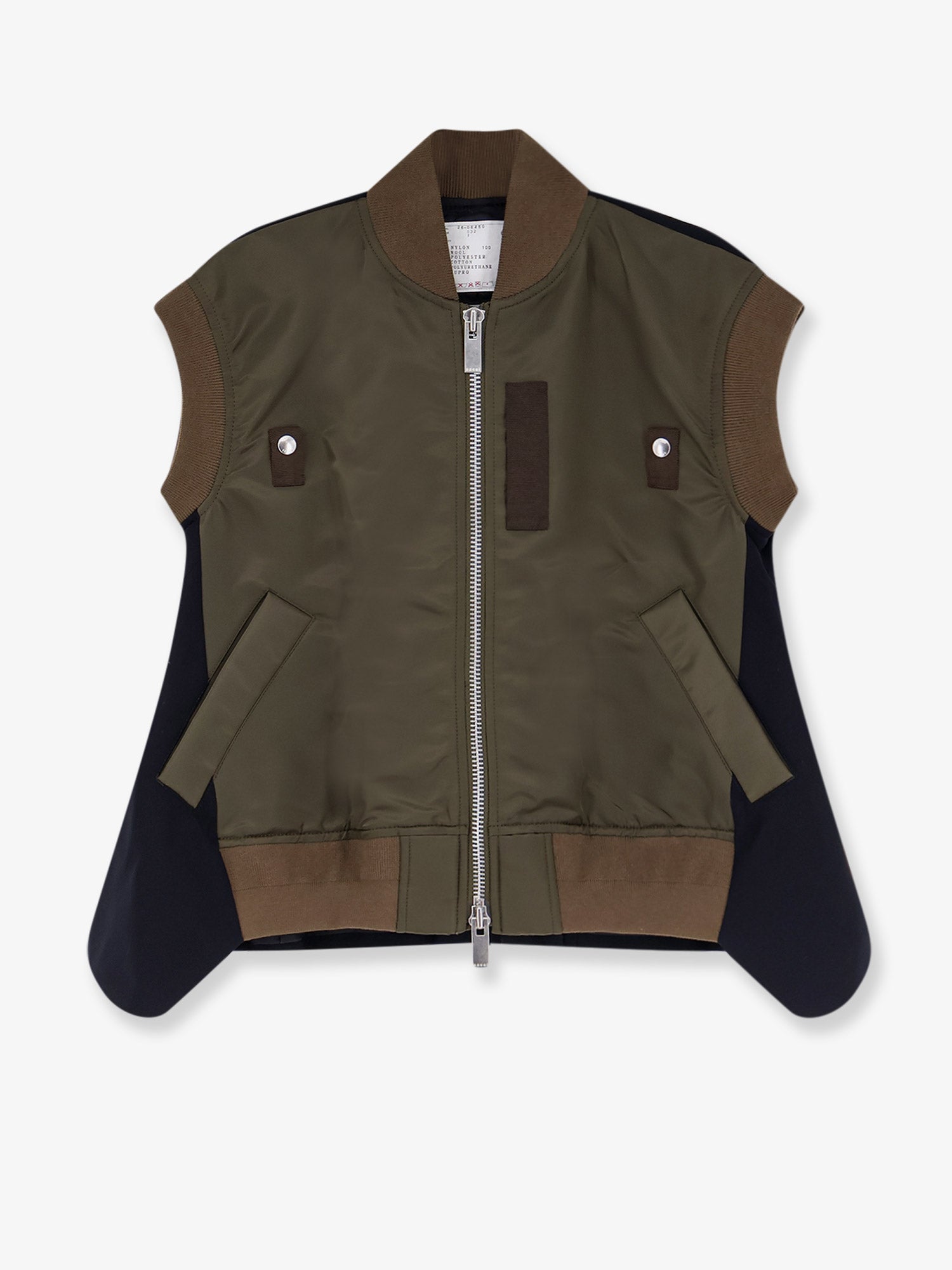 Sacai Nylon Jacket With Fabric Insert On The Back