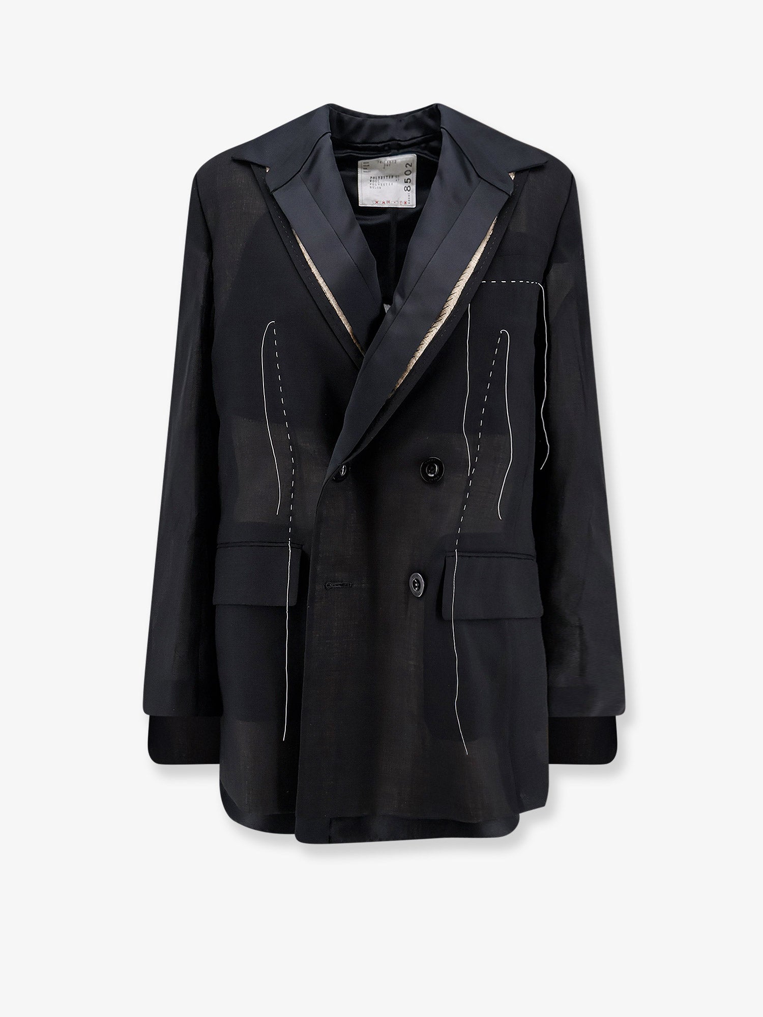 Sacai Silk And Organza Blazer