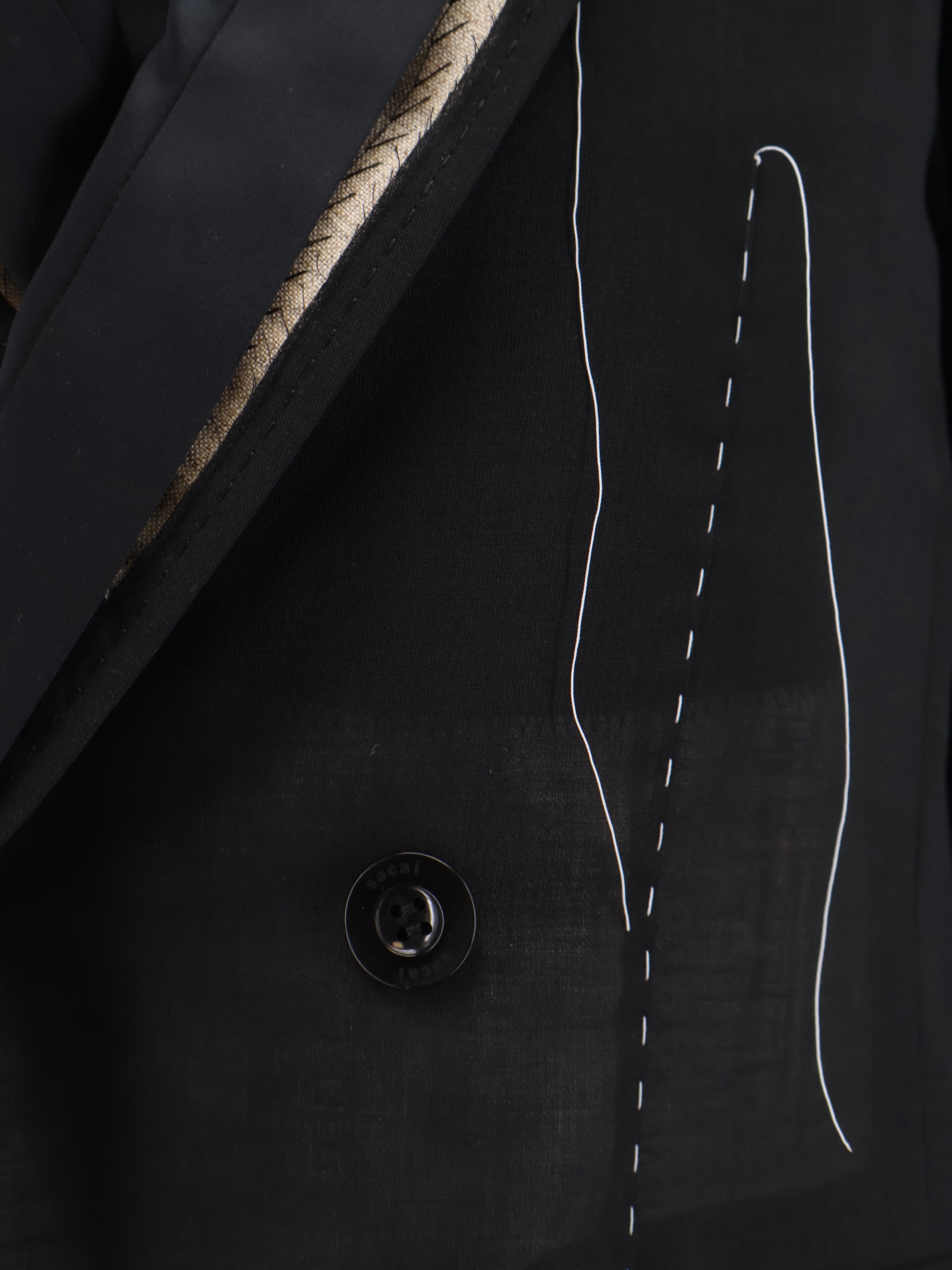 Sacai Silk And Organza Blazer