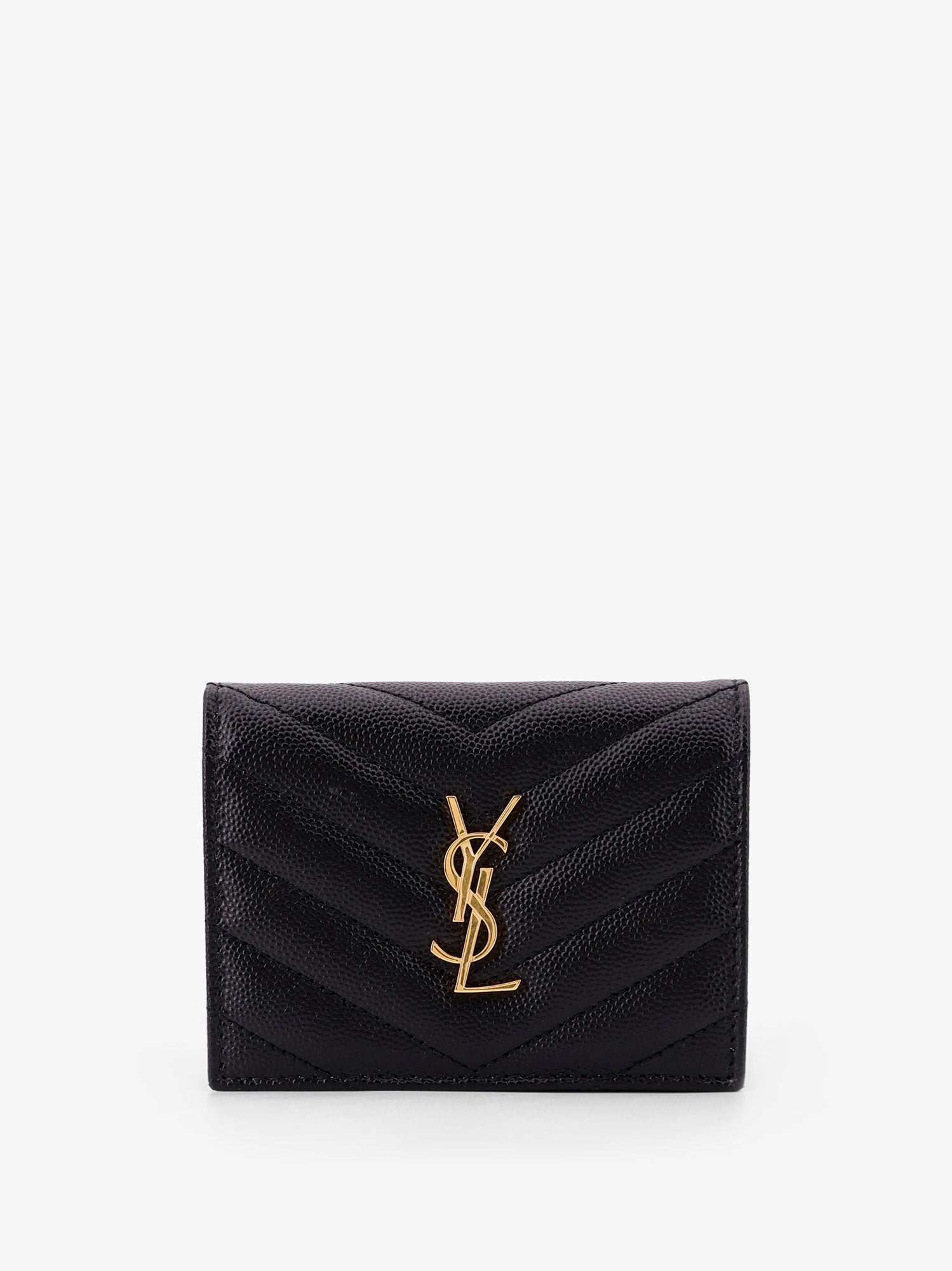 Saint Laurent Quilted Leather Card Holder