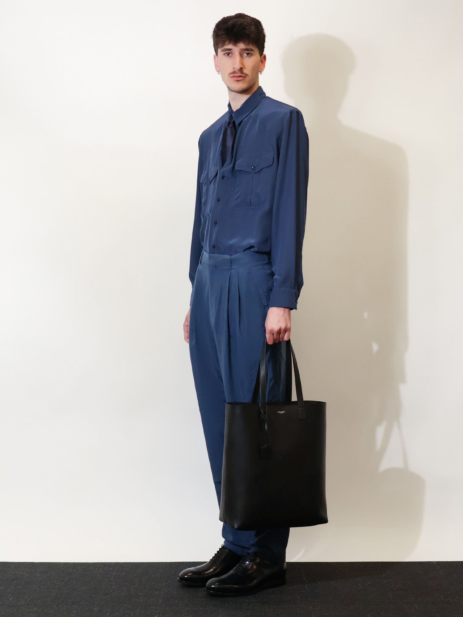 Saint Laurent North/south Leather Tote Bag