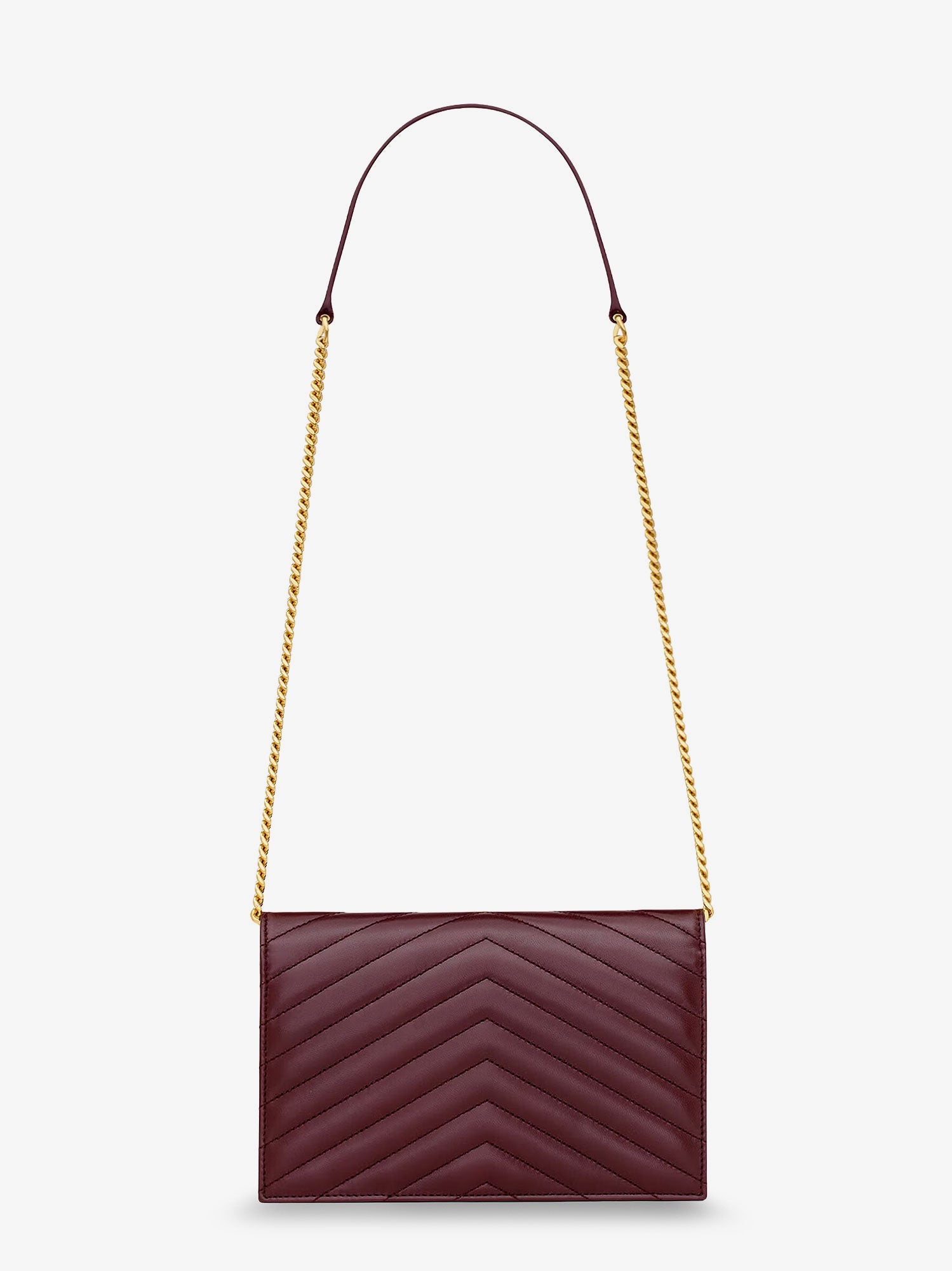 Saint Laurent Envelope Leather Shoulder Bag