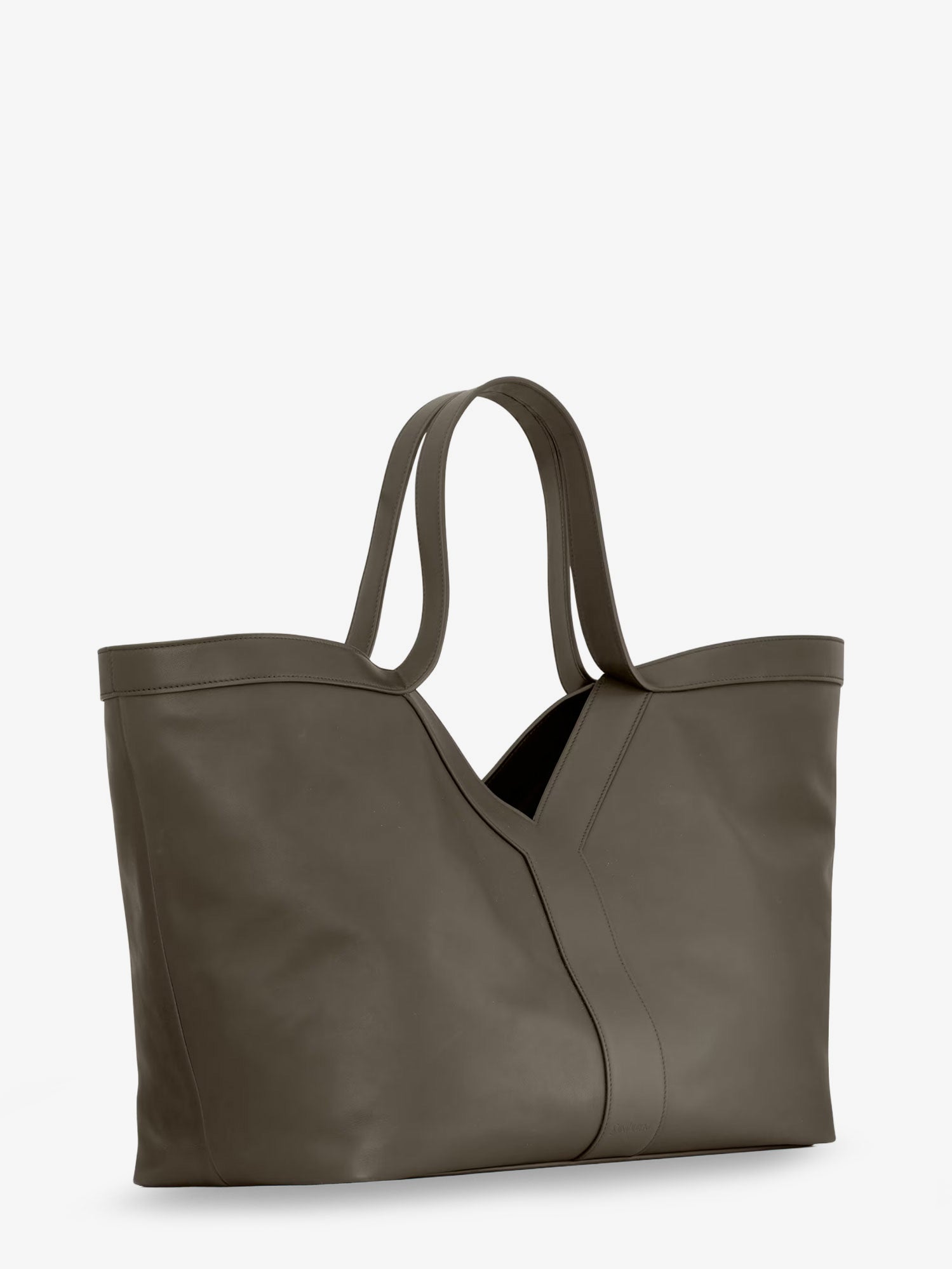 Saint Laurent Tote Y Hammered Leather Shoulder Bag