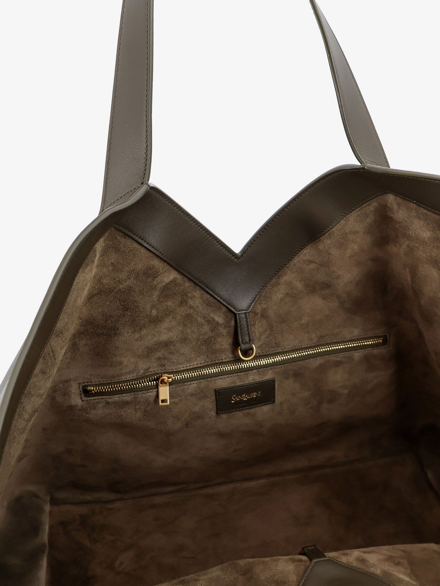 Saint Laurent Tote Y Hammered Leather Shoulder Bag