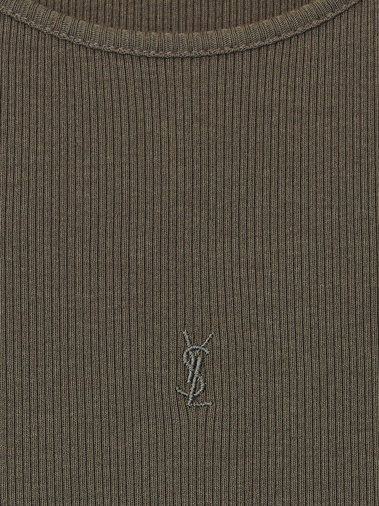 Saint Laurent Ribbed Cotton Top