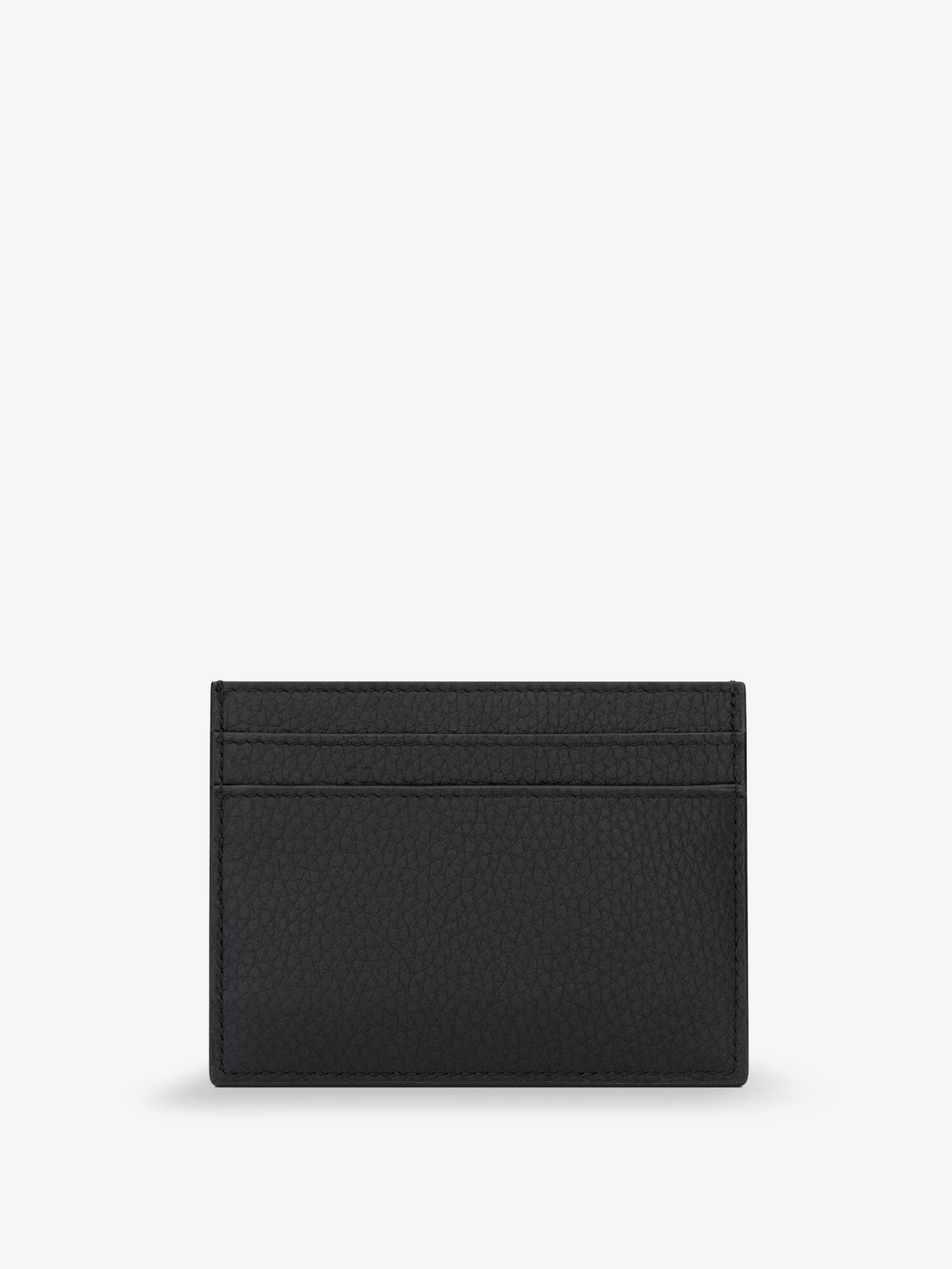 Saint Laurent Tiny Cassandre Hammered Leather Card Holder
